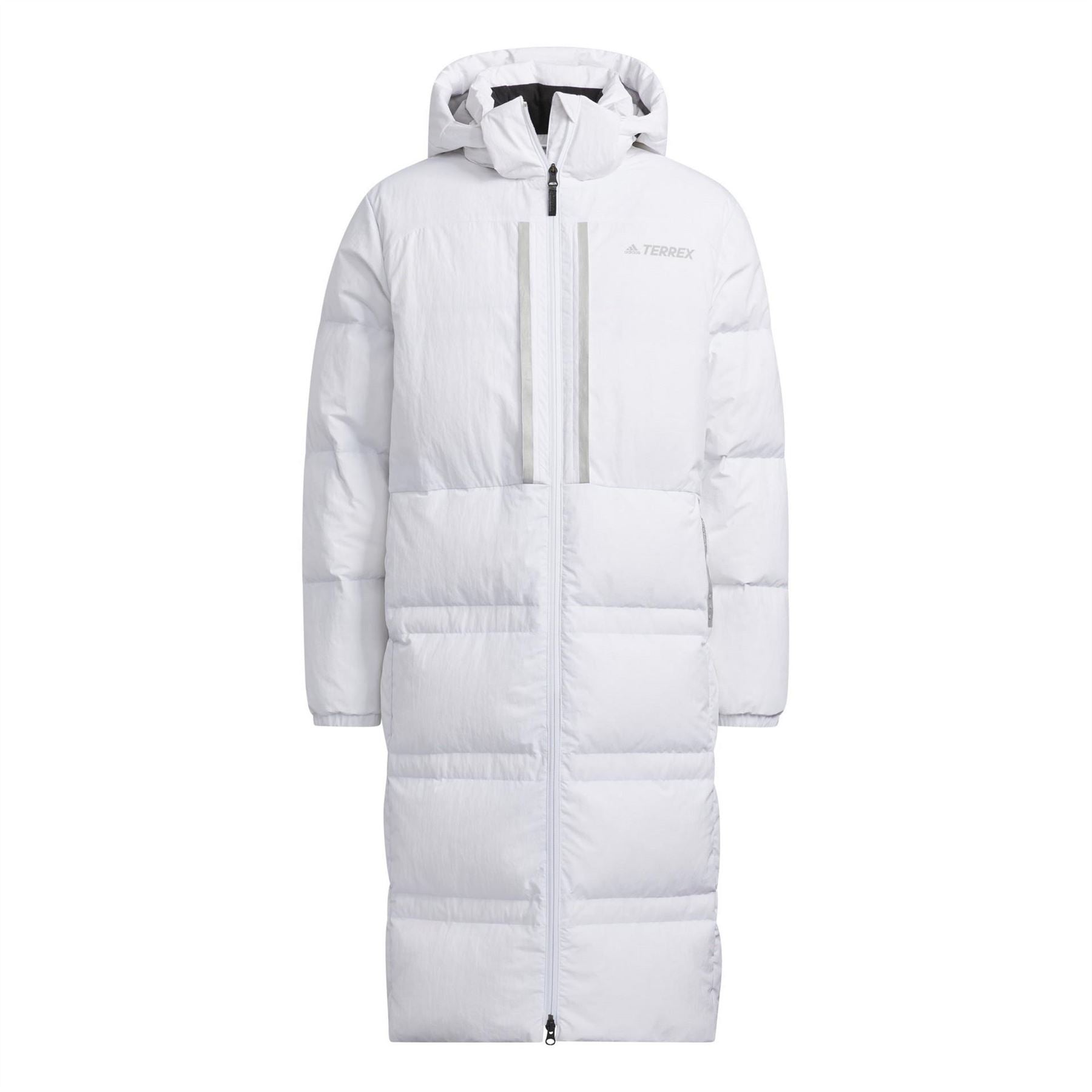 adidas Long Goose Down Detachable Hood Down Jacket