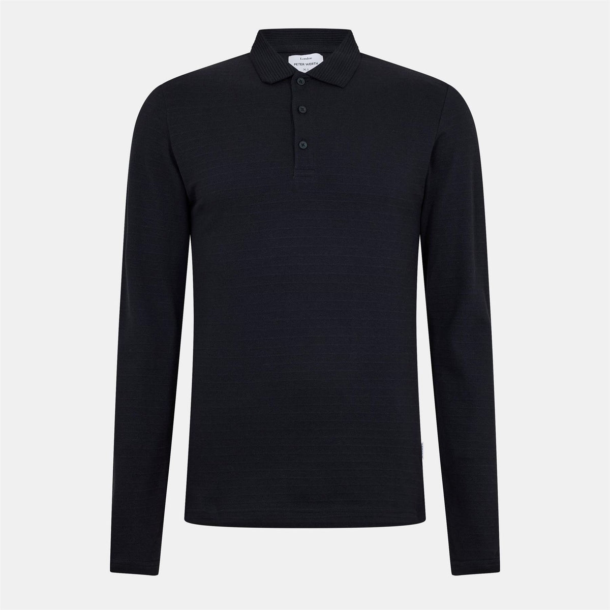 Peter Werth Albery Collared Long Sleeve Polo Shirt