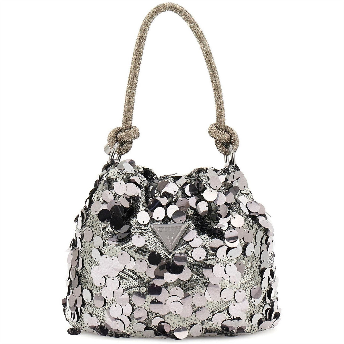 Guess Shine Metallic Sequin Grab Bag with Chain