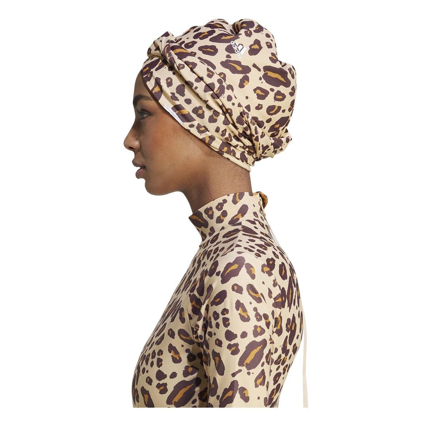 adidas Womens Solid   Animal Print Reversible Turban
