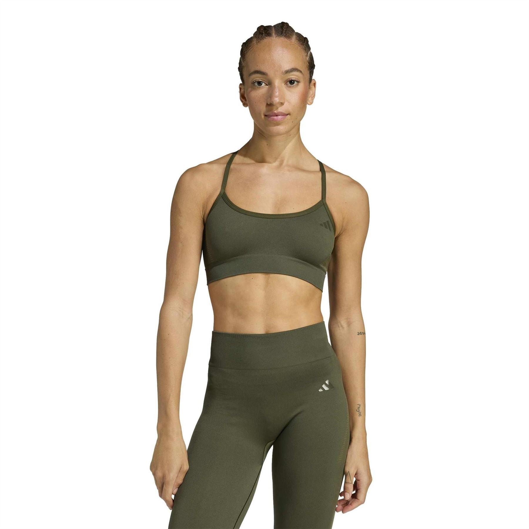 adidas Snug Fit Sports Bra with Spaghetti Straps