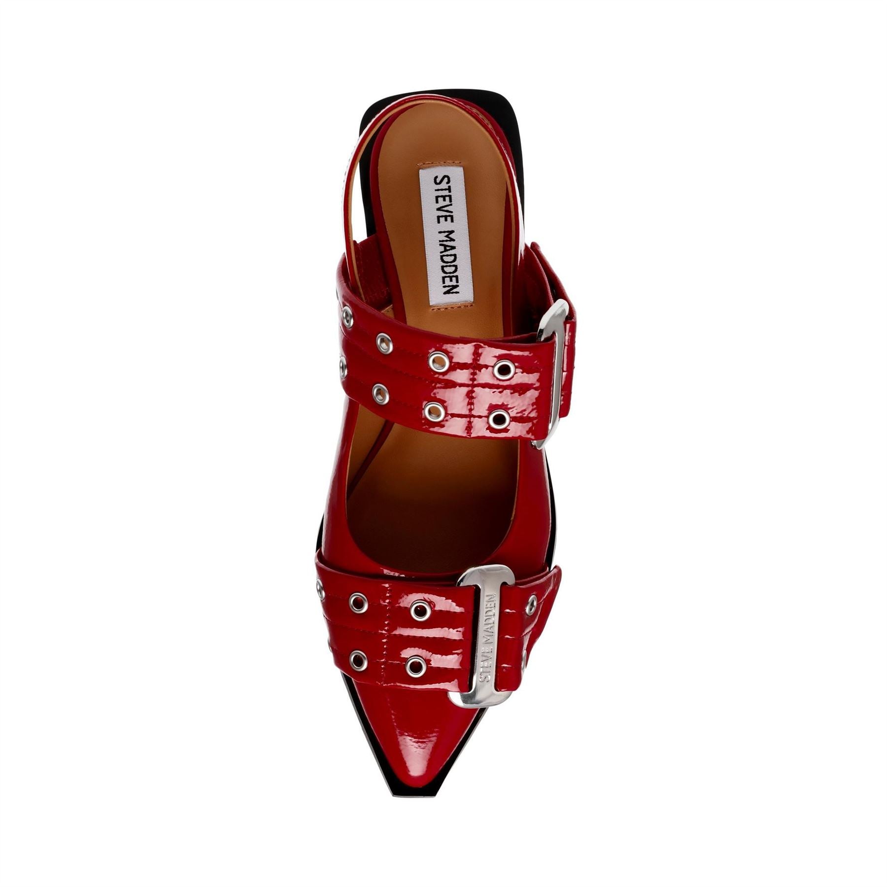 Steve Madden Ave Buckle Block Heel Ballet Pumps