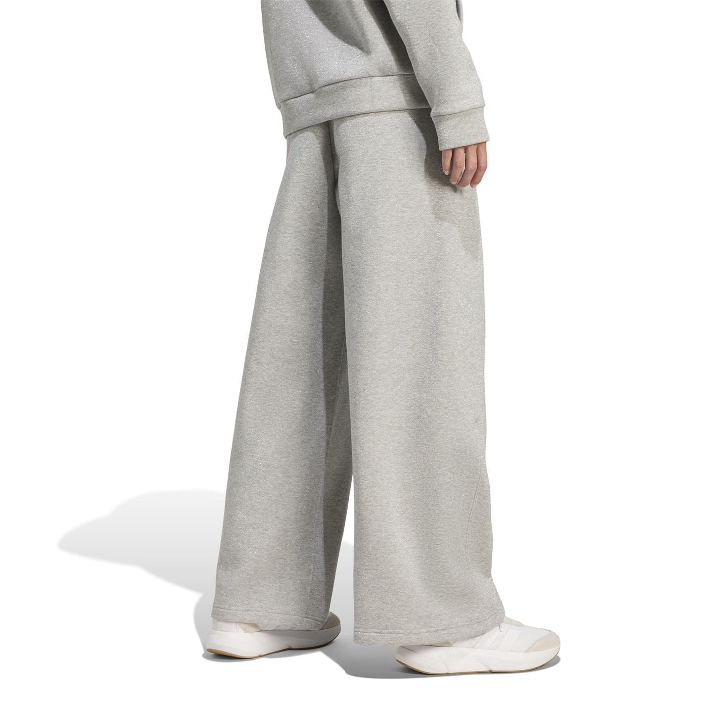 adidas Glitter Wide Leg Solid Patterned Sweatpants
