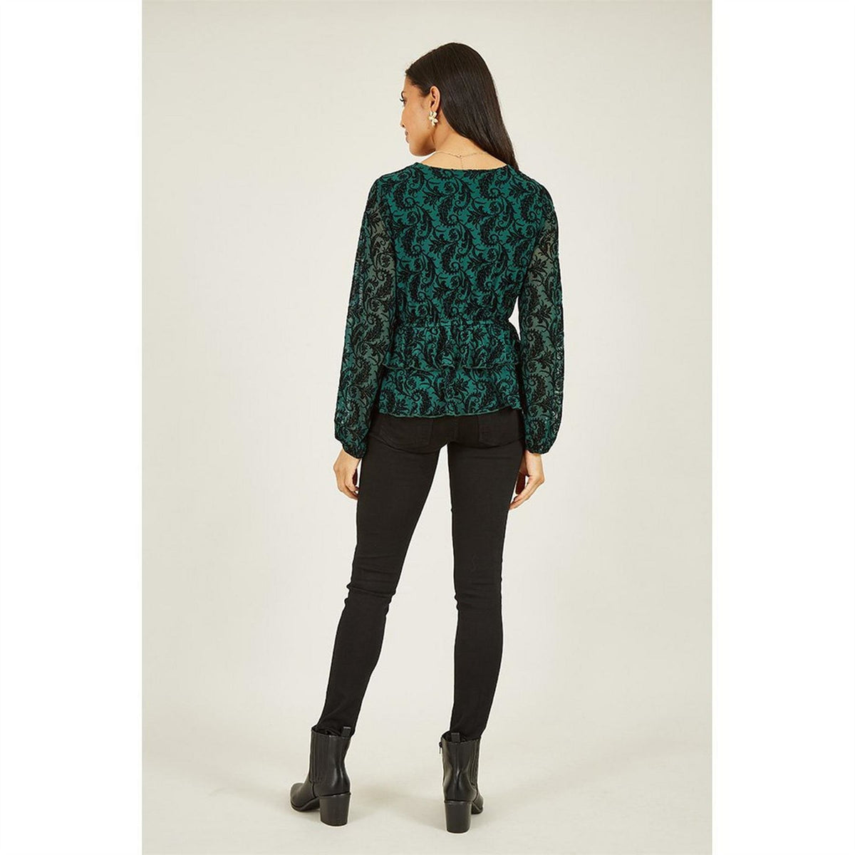 Mela London London City Velour Wrap Blouse