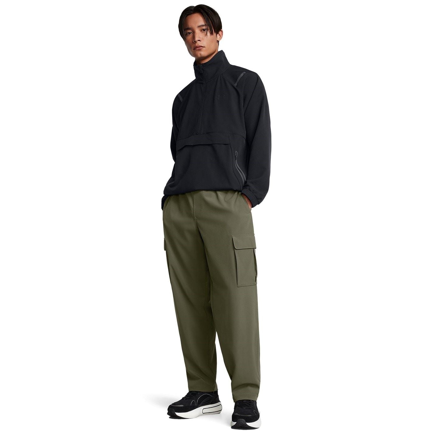 Under Armour Unstoppable Solid Patterned Anorak Jacket with Drawstring