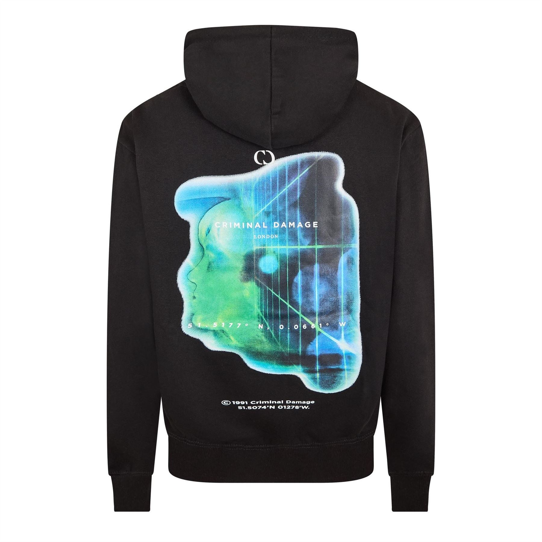 Criminal Damage Future Hooded Neck Long Sleeve Sweatshirt