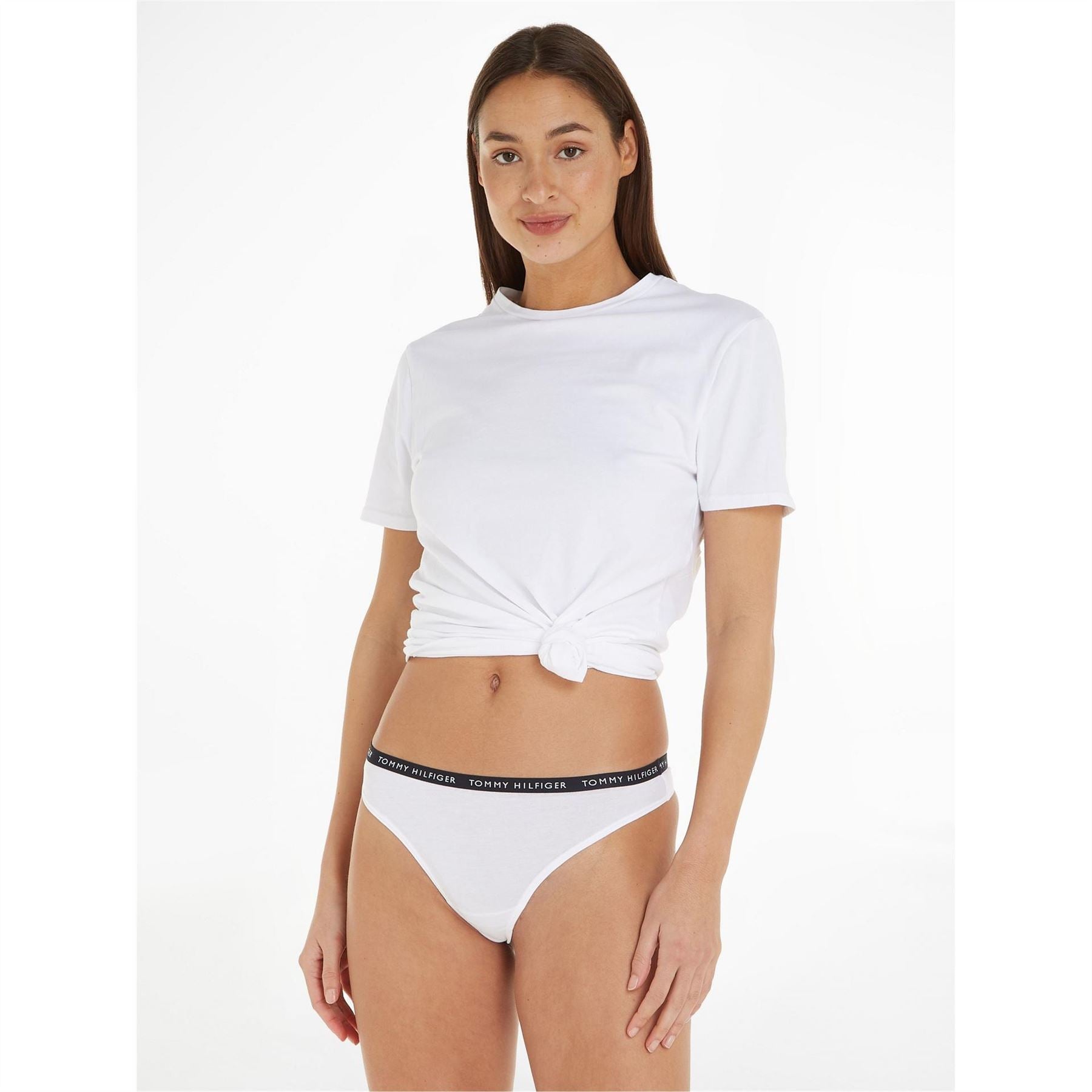 Tommy Hilfiger Womens Bodywear 3 Pack Thong Briefs