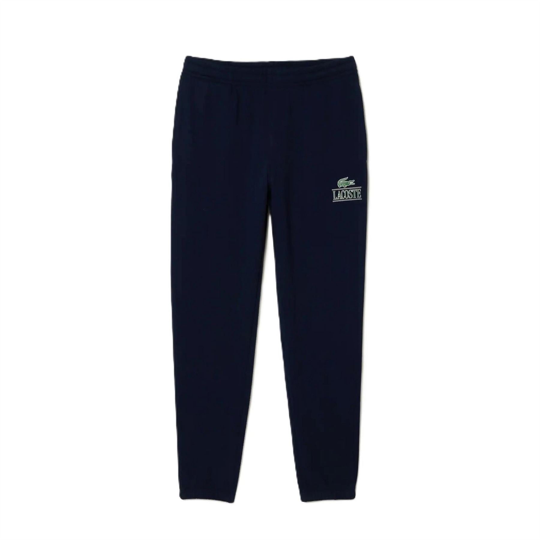 Lacoste Signature Print Closed Hem Fleece Joggers