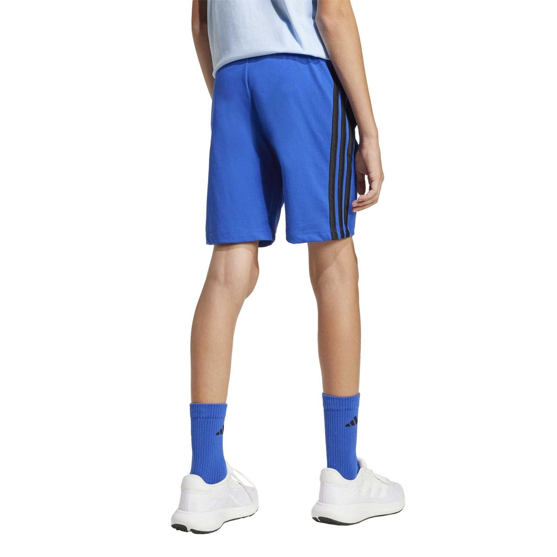 adidas Essentials 3 Stripe Jersey Short Juniors
