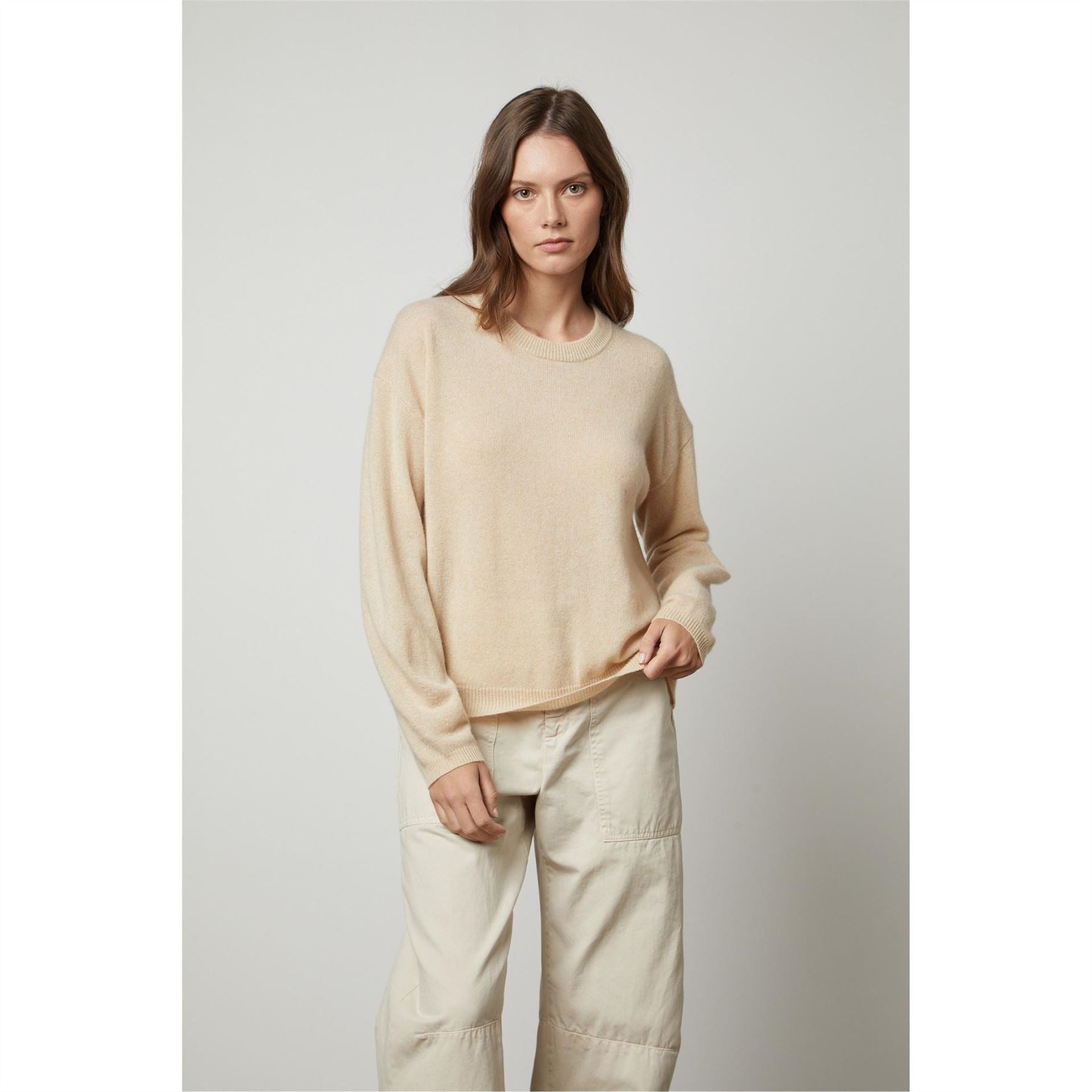Velvet by Graham and Spencer Regular Fit Drop Shoulder Long Sleeve Sweater