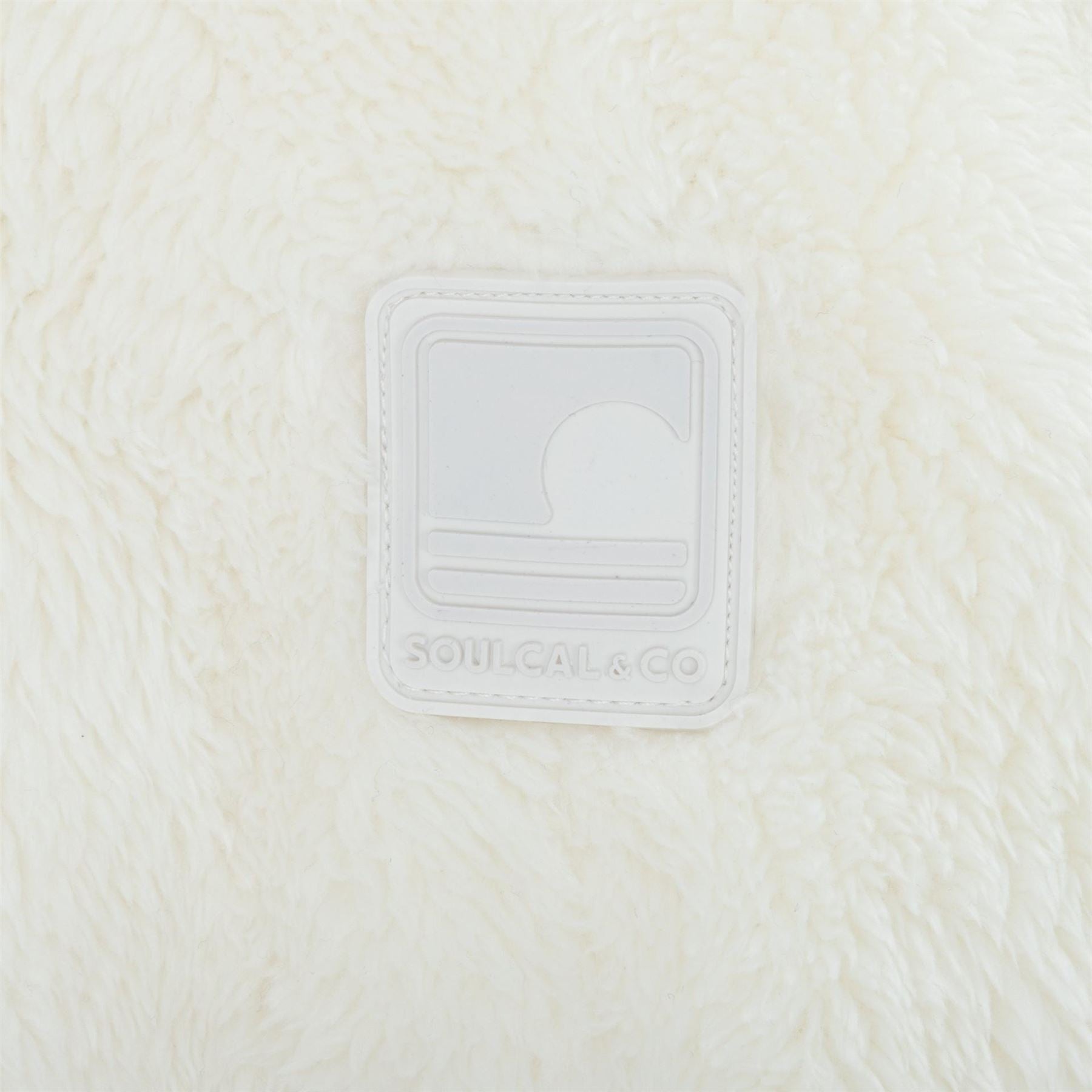 SoulCal Full Zipper Solid Patterned Fleece Jacket