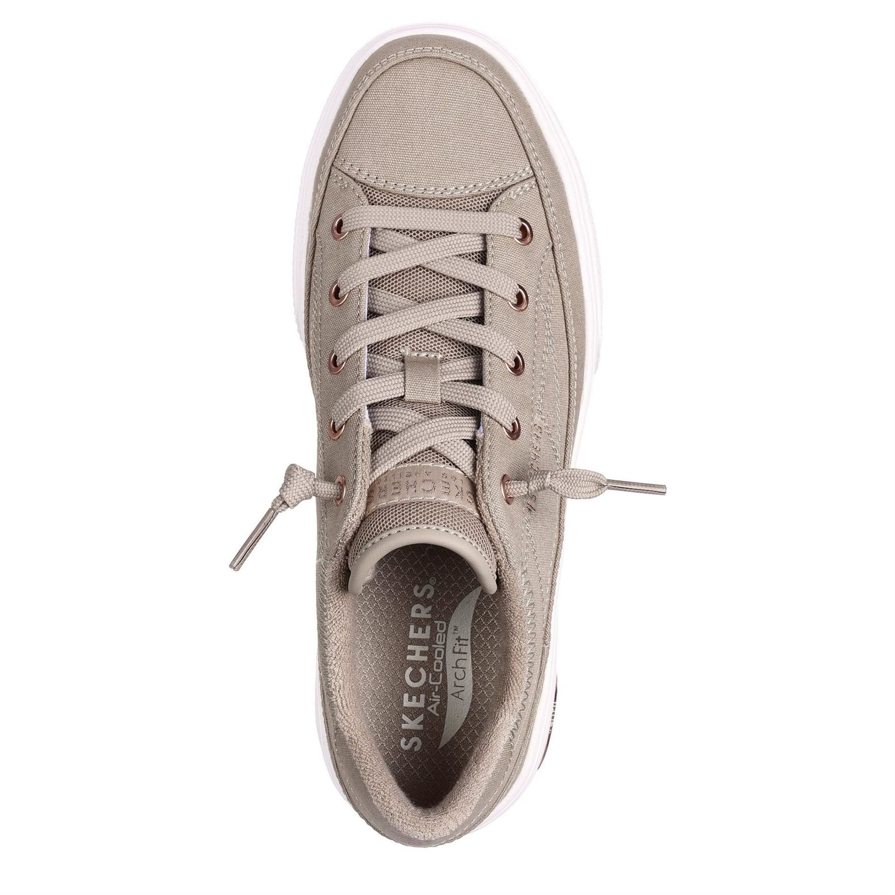 Skechers Womens Fit Arcade Meet Ya There Canvasas Trainers