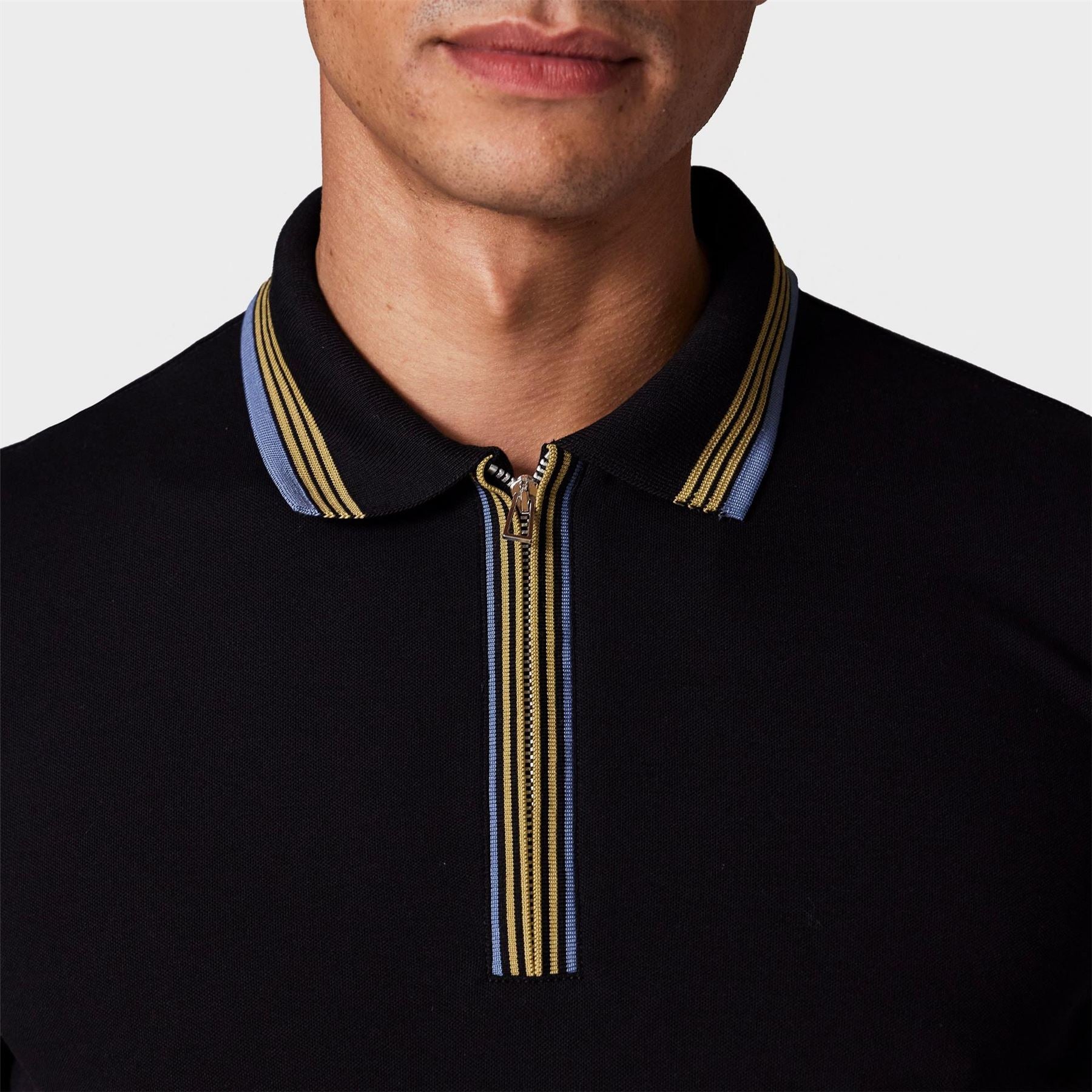 PS Paul Smith Zipped Short Sleeve Polo Shirt