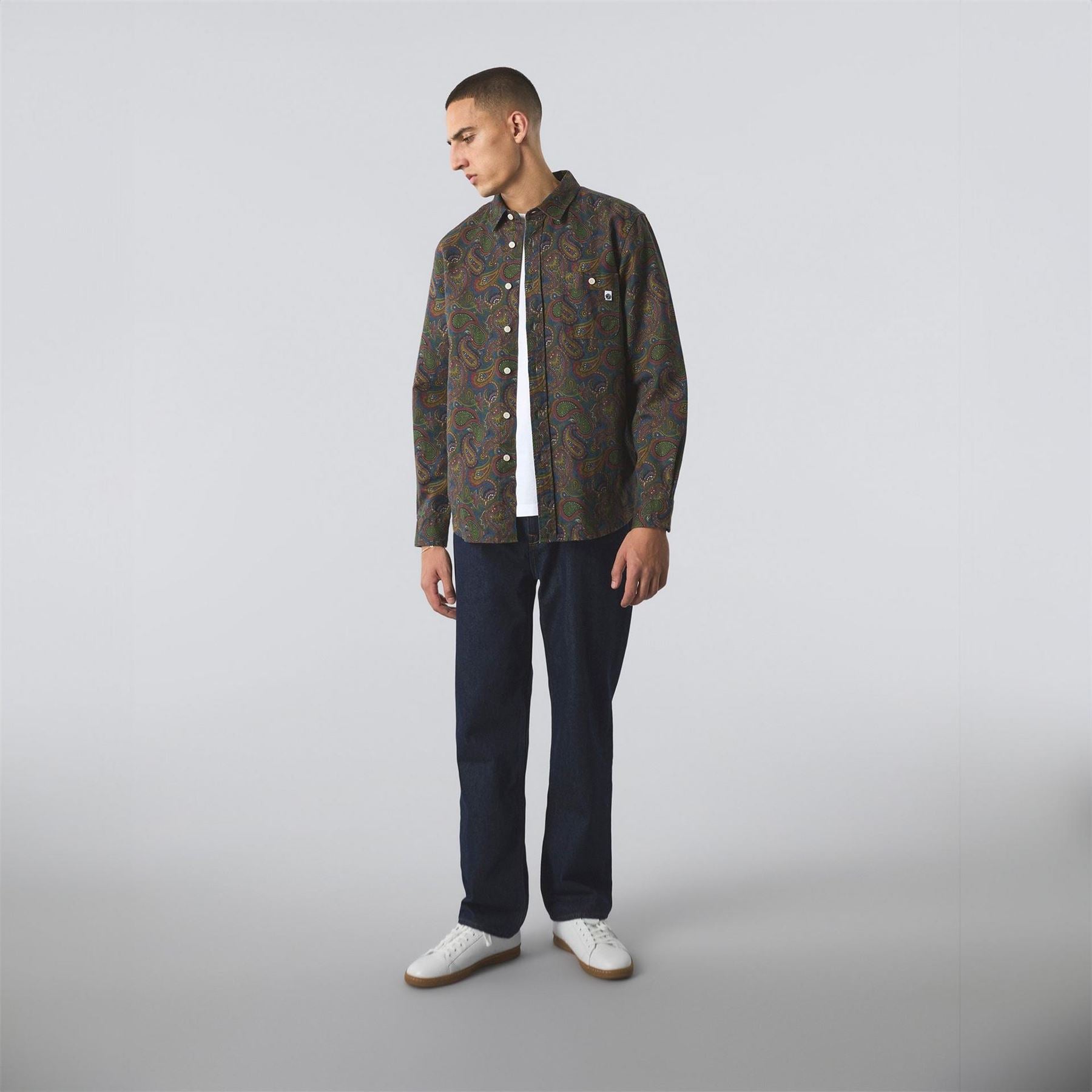 Pretty Green Anniversary Paisley Long Sleeve Patterned Shirt