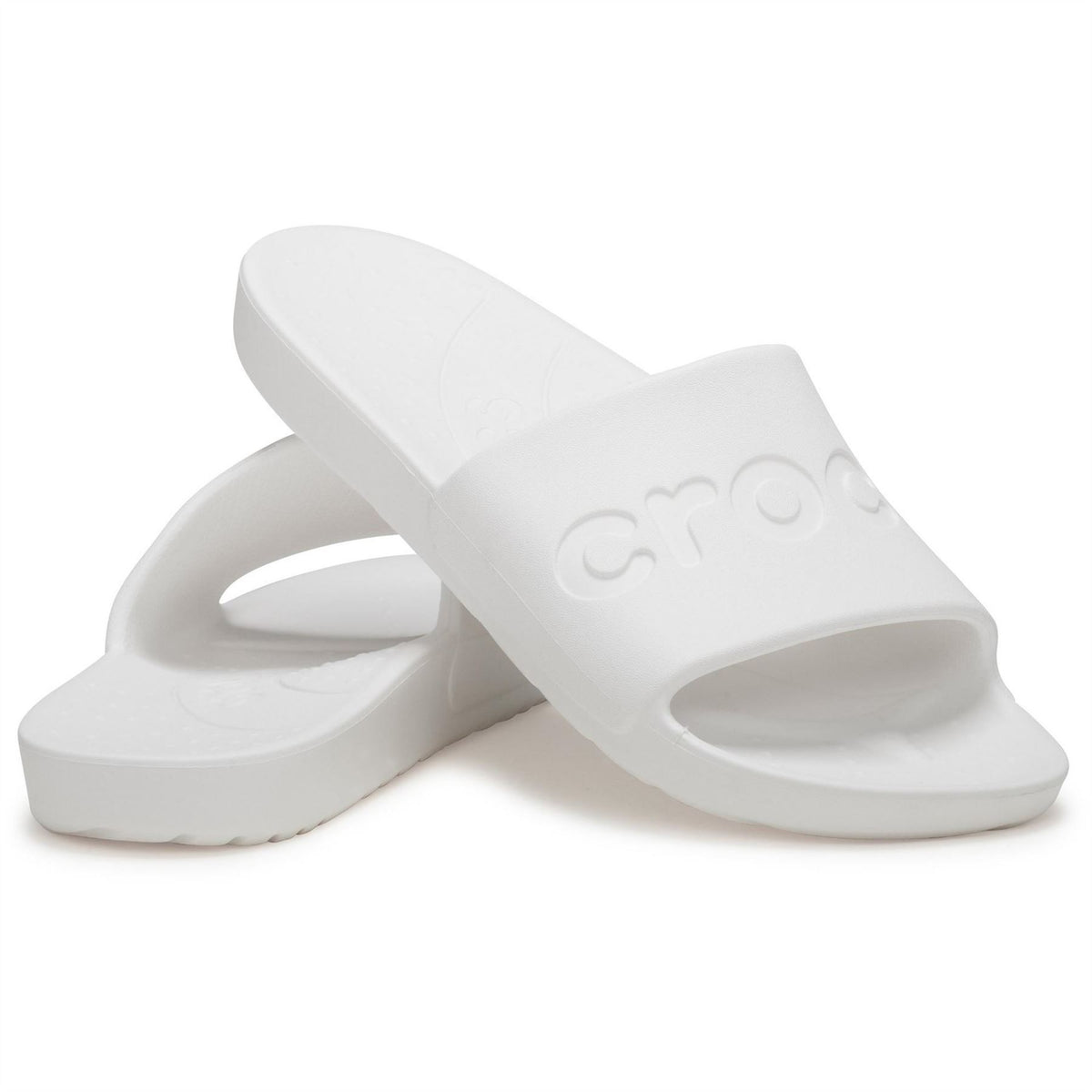 Crocs Logo Print Flatform Slides