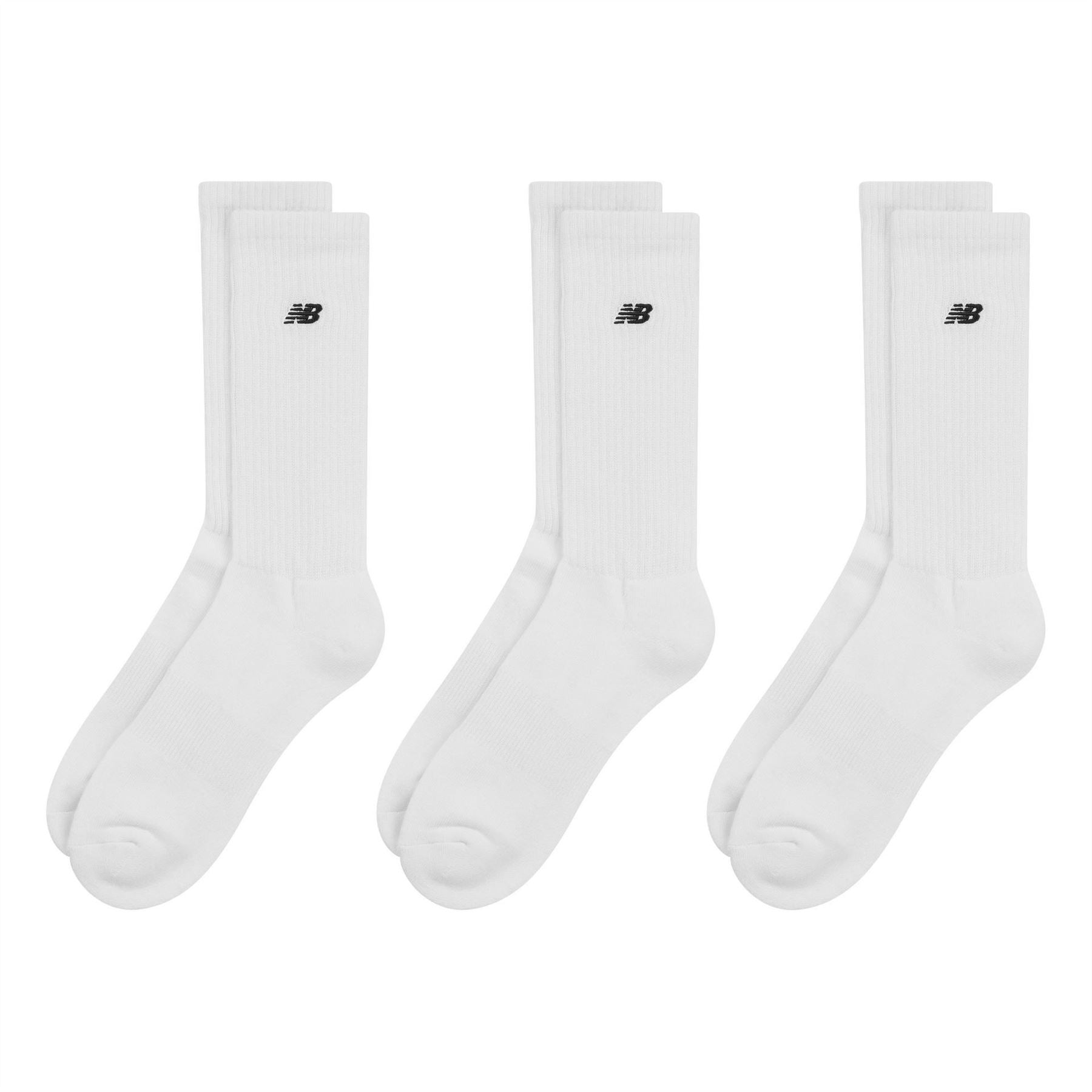 New Balance 3 Pack Embroidered Logo Print Crew Socks