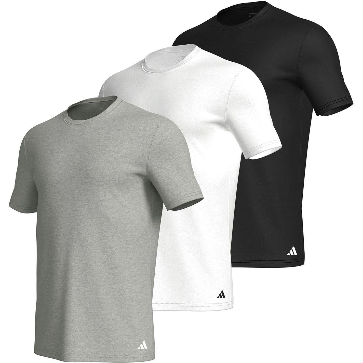 adidas 3 Pack Regular Fit Crew Neck T-Shirts