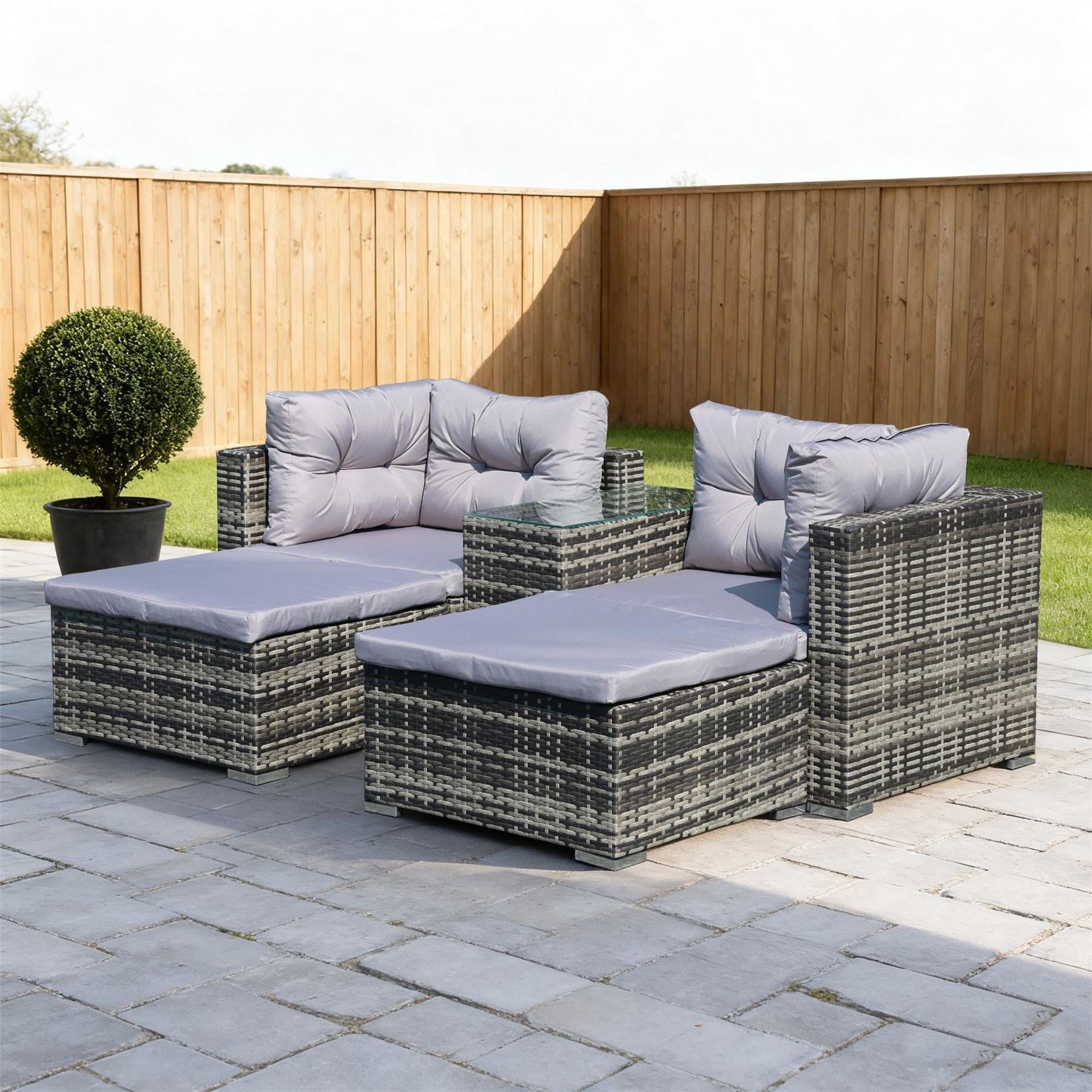 Linea 5 Piece Lounger Garden Set