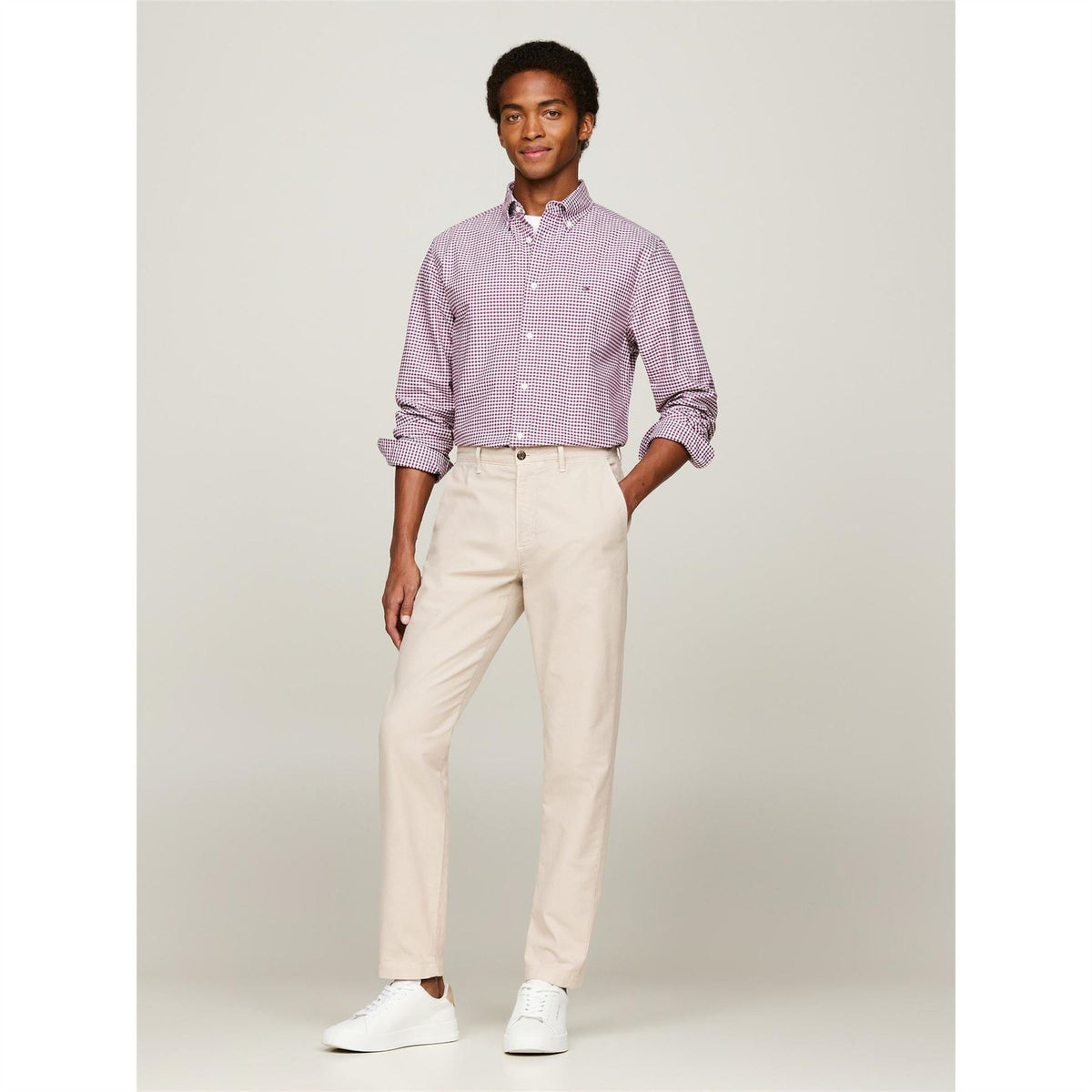 Tommy Hilfiger Oxford Gingham Cotton Long Sleeve Shirt