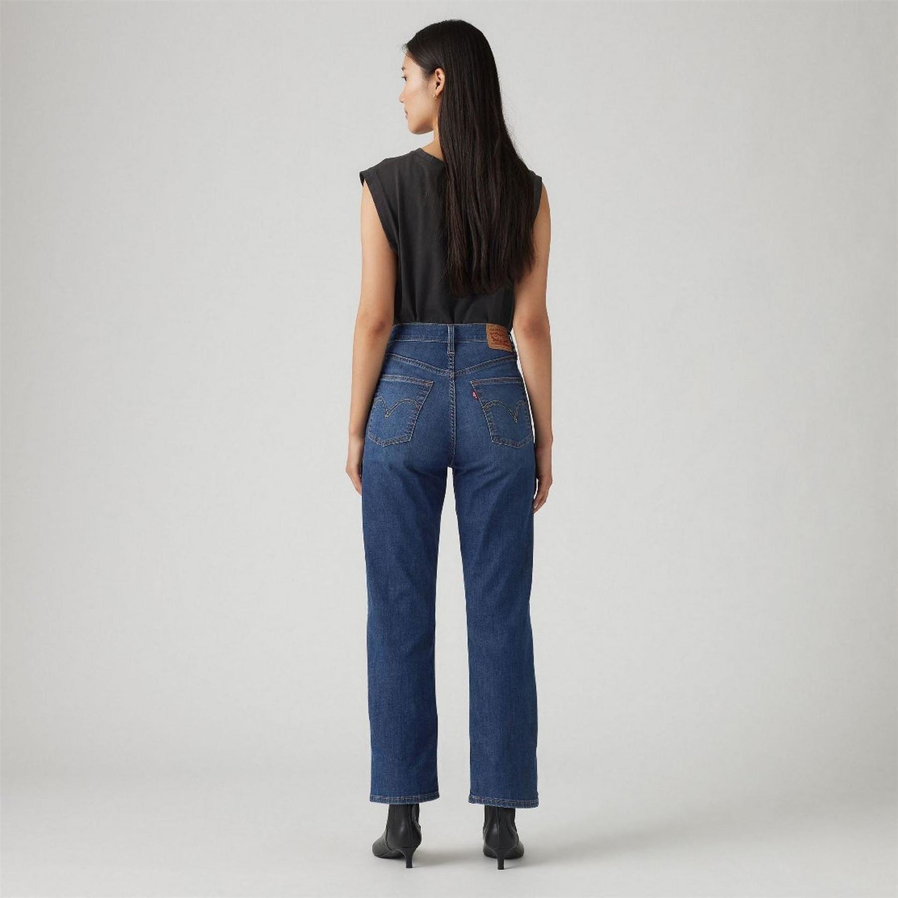 Levis Ribcage High Rise Straight Leg Jeans