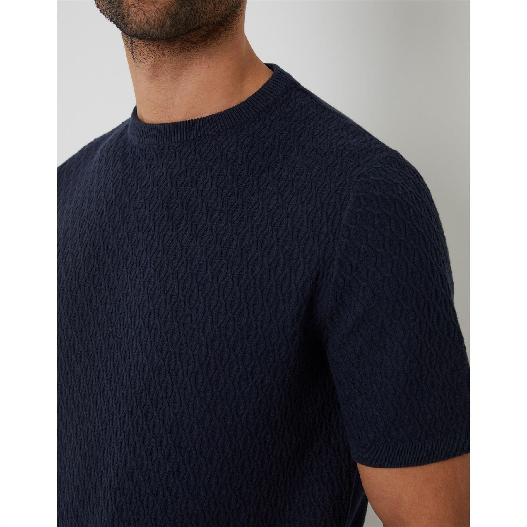 Threadbare Crew Neck Ribbed Collar Short Sleeve T-Shirt