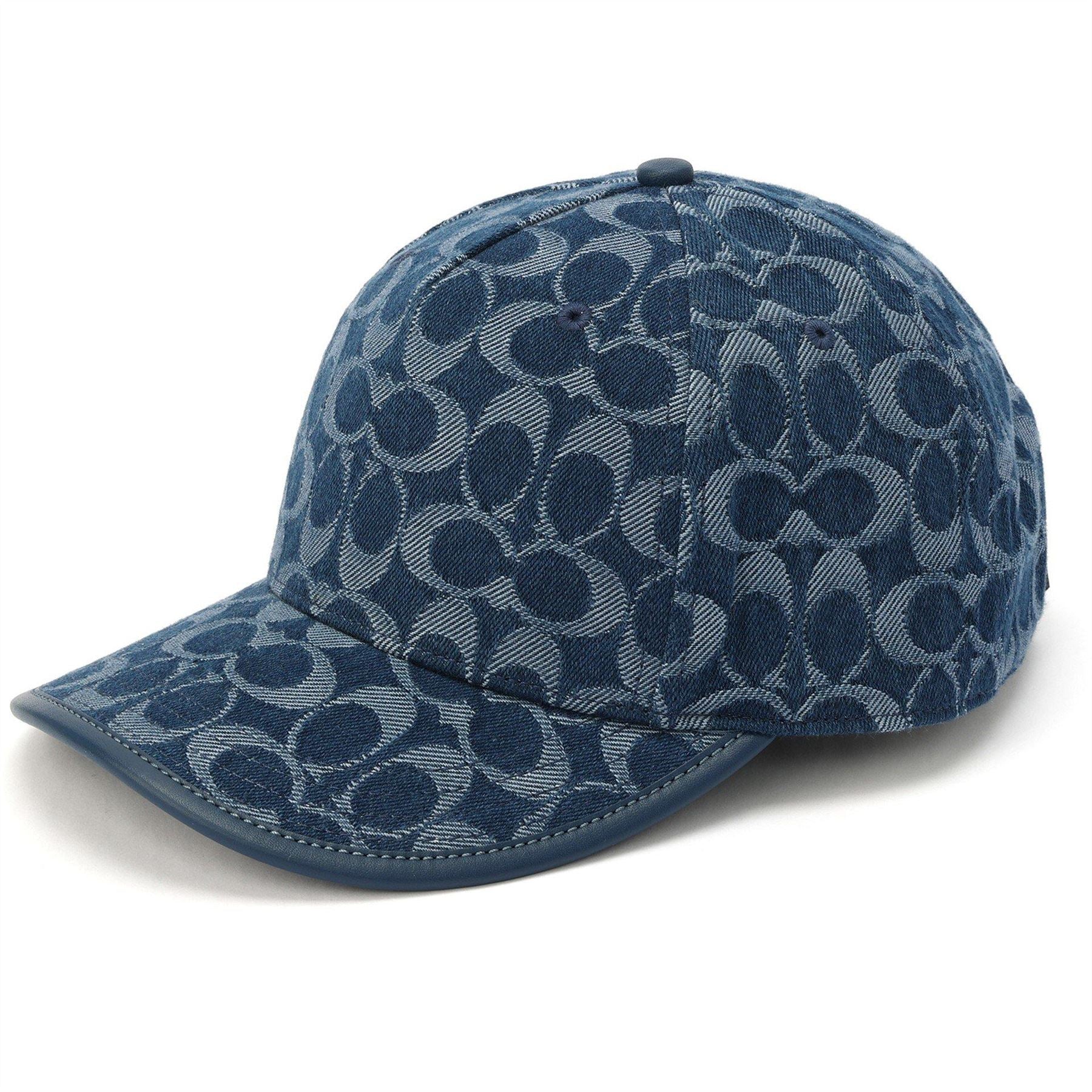 Coach Jacquard Adjustable Curved Brim Baseball Cap