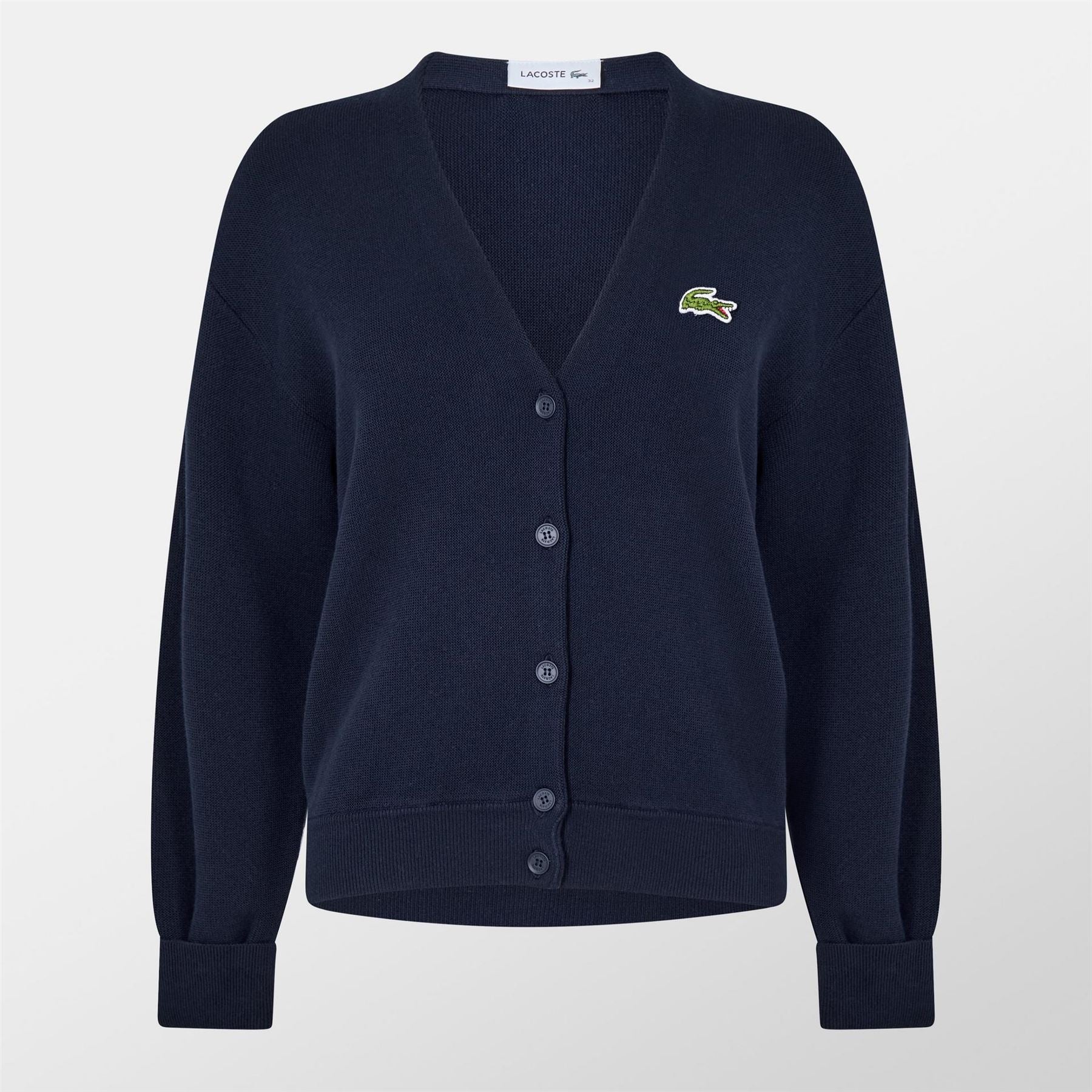 Lacoste V-Neck Relaxed Fit Long Sleeve Sweater