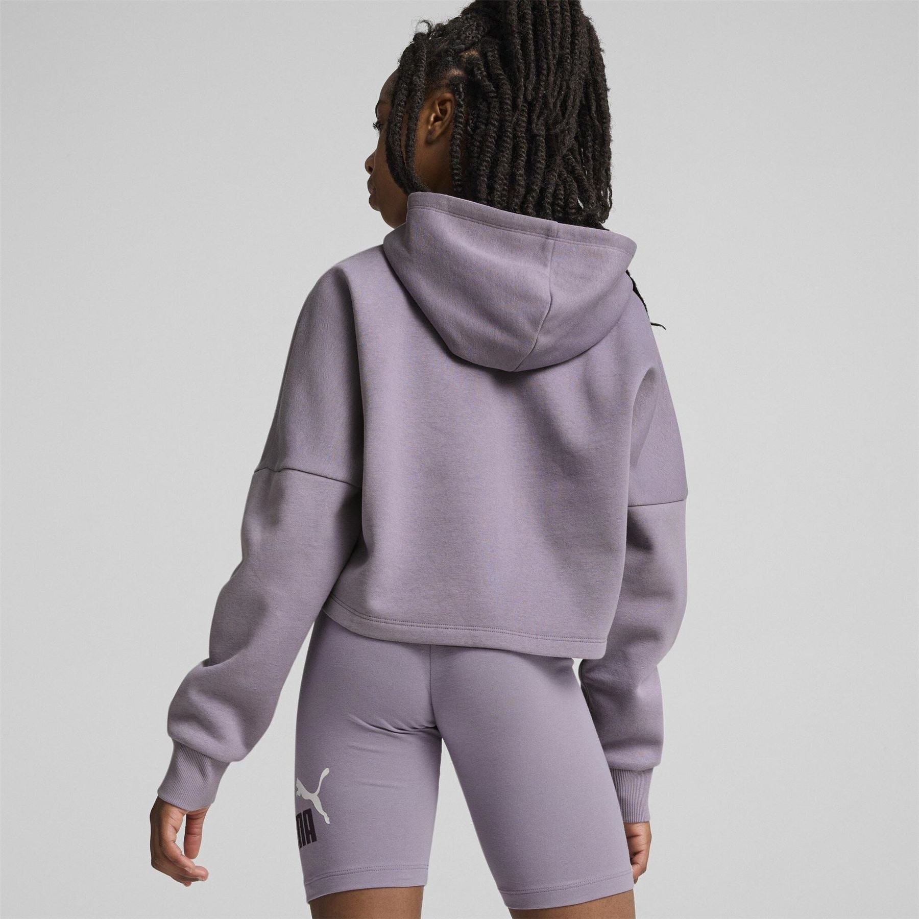 Puma Logo Cropped Hoodie G Hoody Unisex Kids