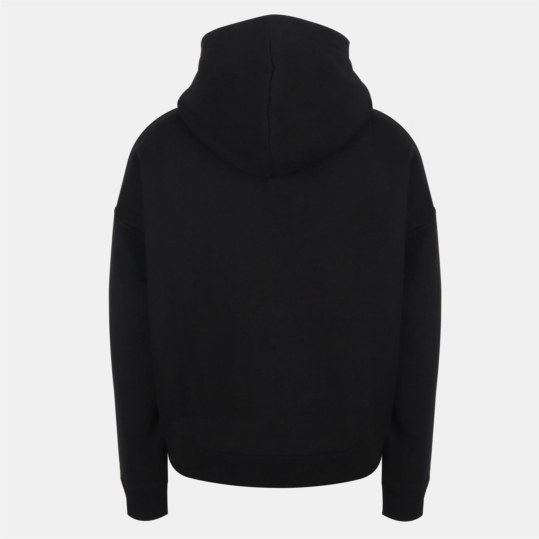 Biba Solid Patterned Hooded Ribbed Cuff Sweat Jacket