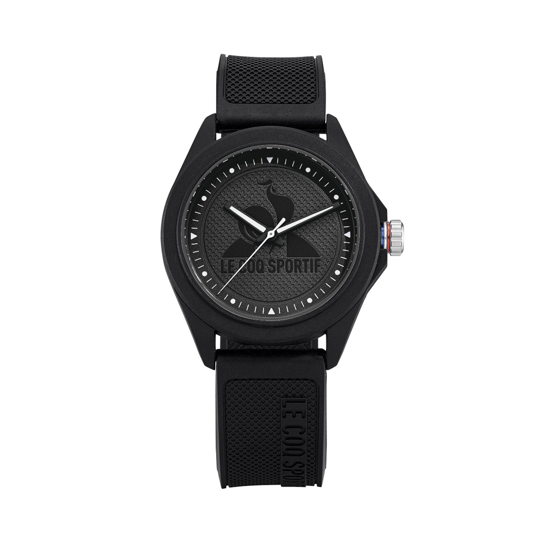 Le Coq Sportif Monochrome Black Plastic Strap Watch