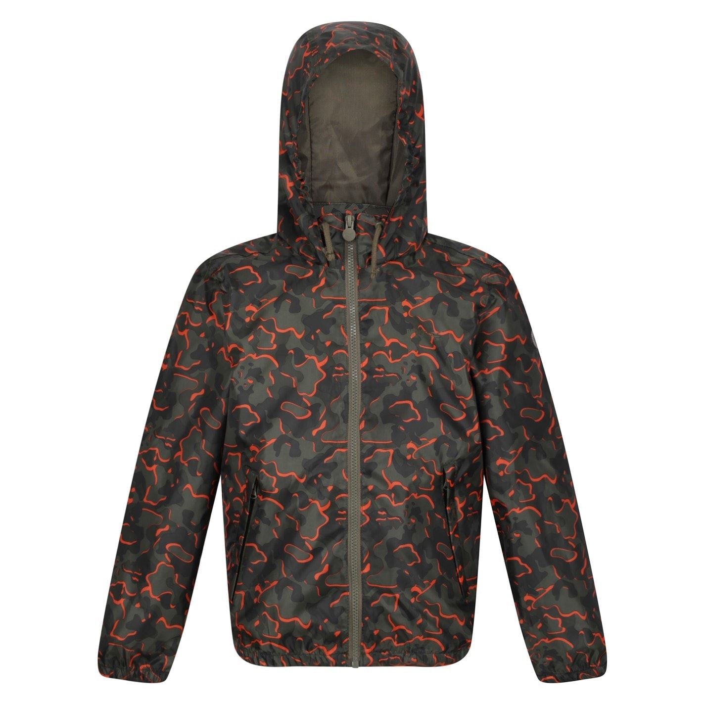 Regatta Catkin Hooded Double Zipped Pocket Rain Jacket