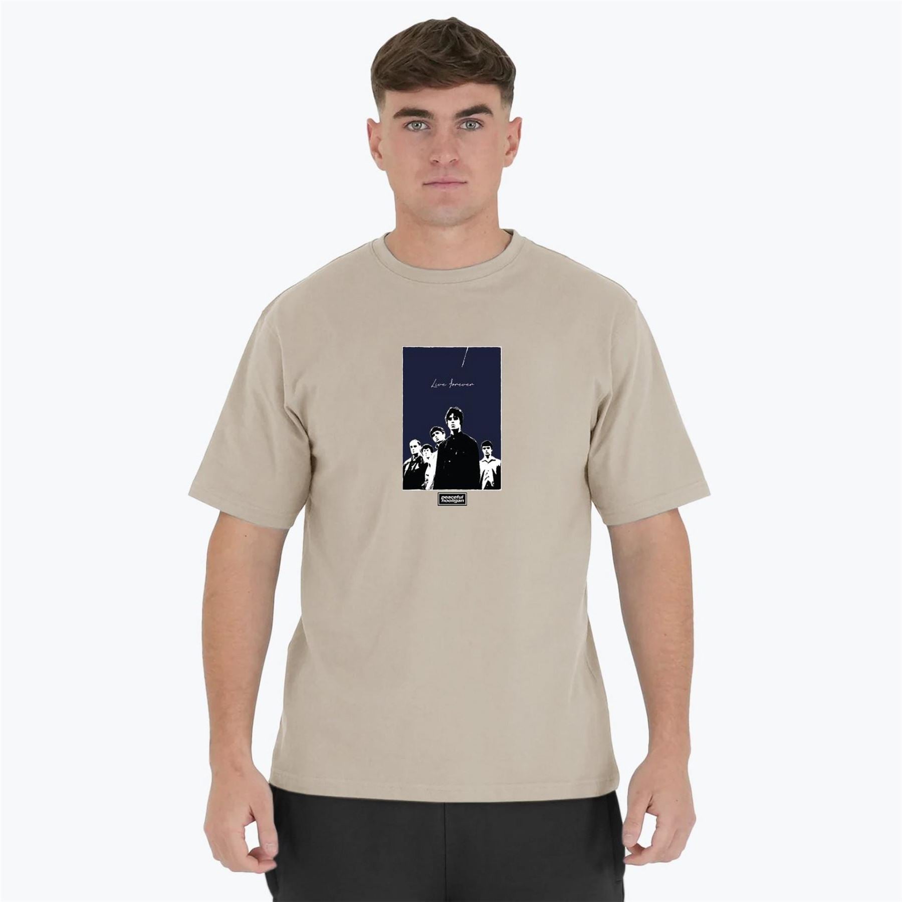 Peaceful Hooligan Porsche Regular Fit Lettering Crew Neck T-Shirt