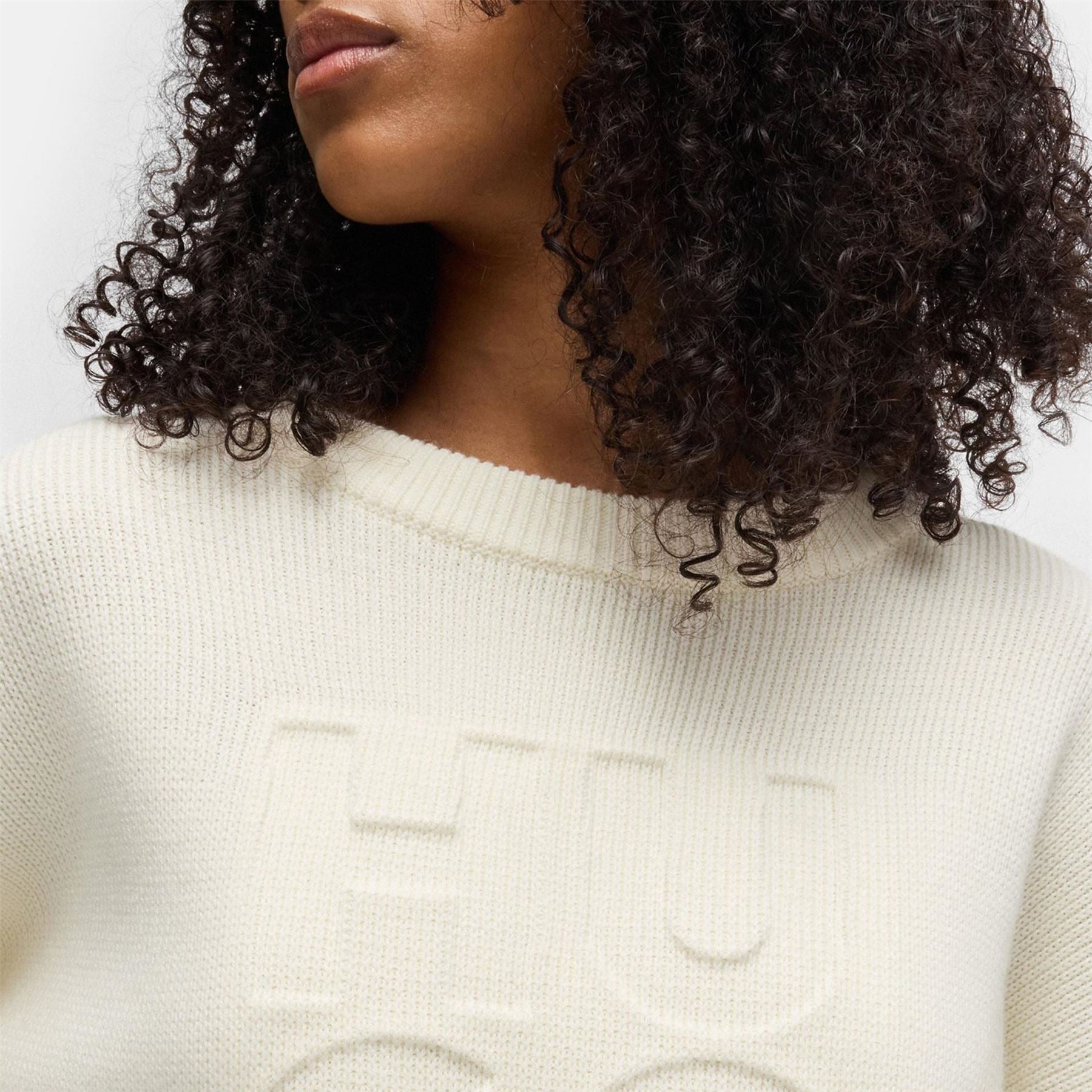 Hugo Sisminye Relaxed Fit Drop Shoulder Long Sleeve Sweater