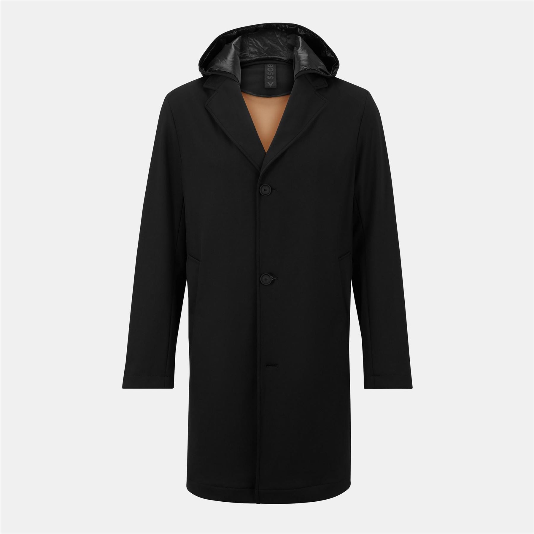 Boss P Cam J Hood Water Resistant Hooded Trench Coat