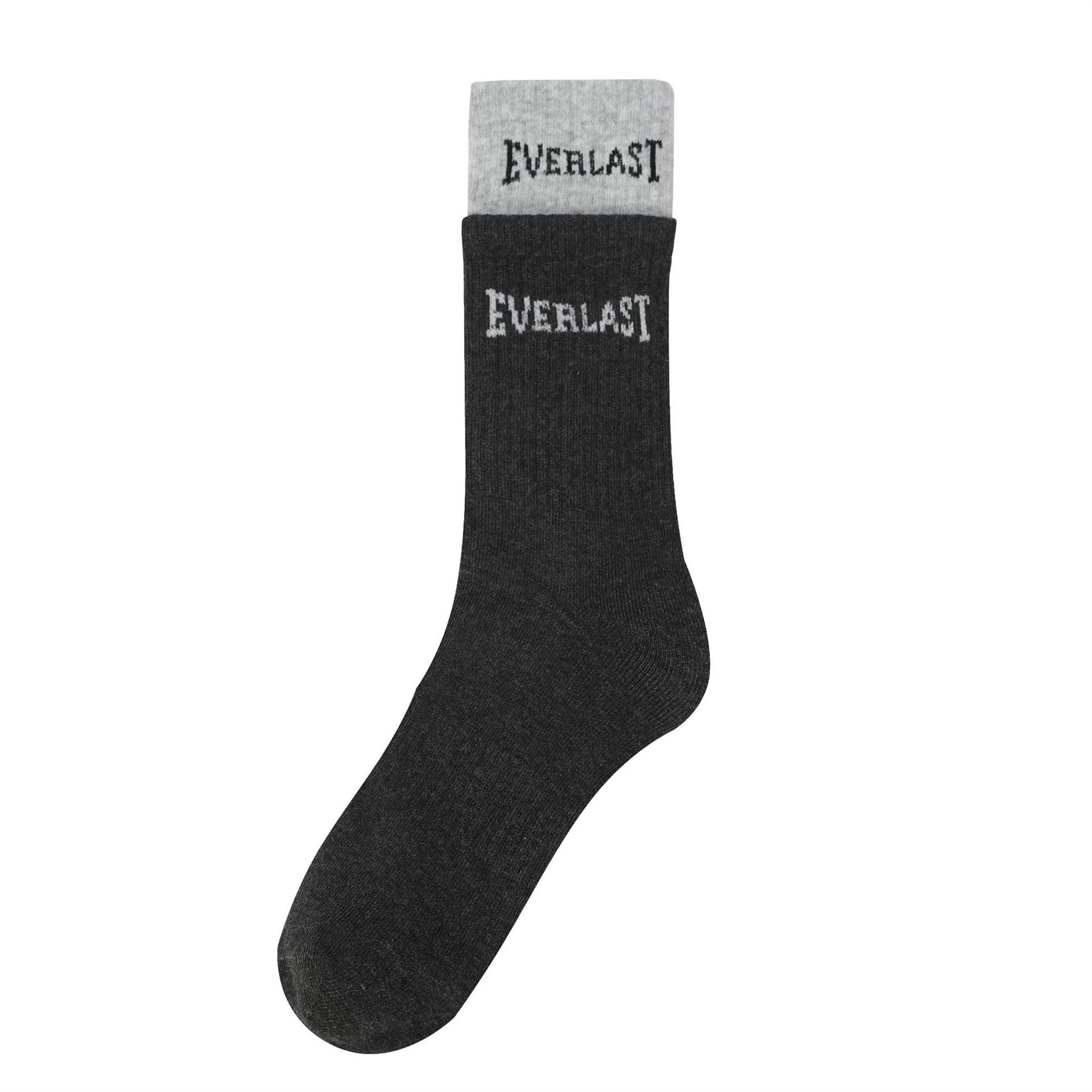 Everlast 2 Pack Rib Lettering Crew Socks