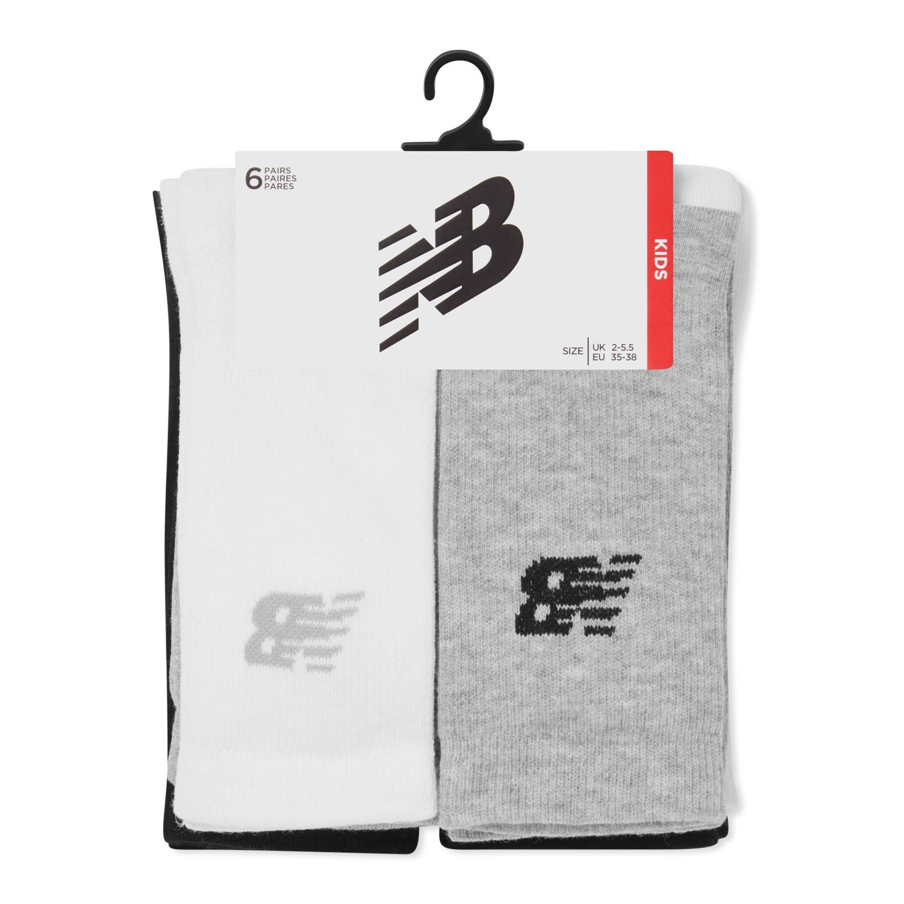 New Balance 6 Pack Of Crew Socks Juniors