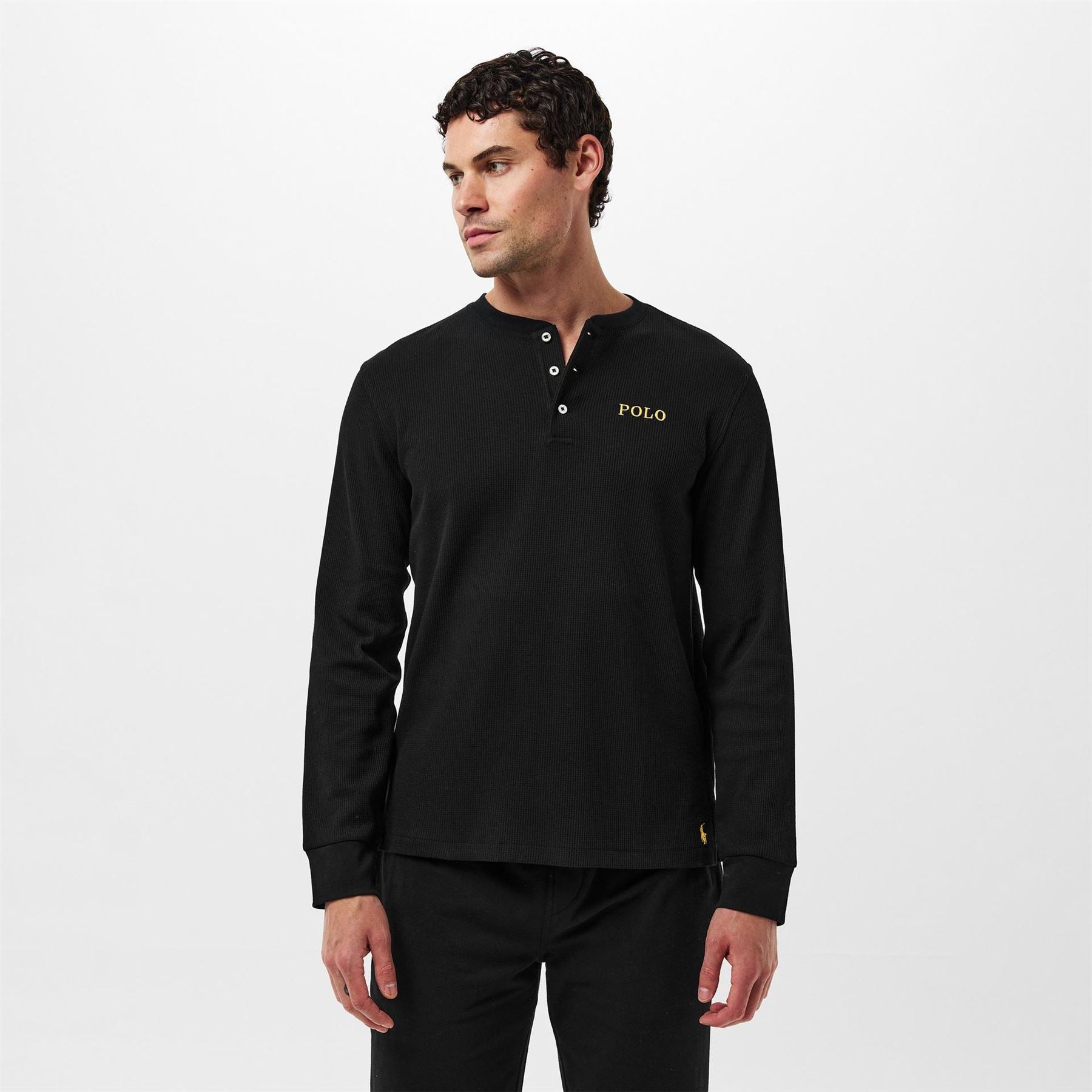 Polo Ralph Lauren Waffle Henley Long Sleeve T-Shirt