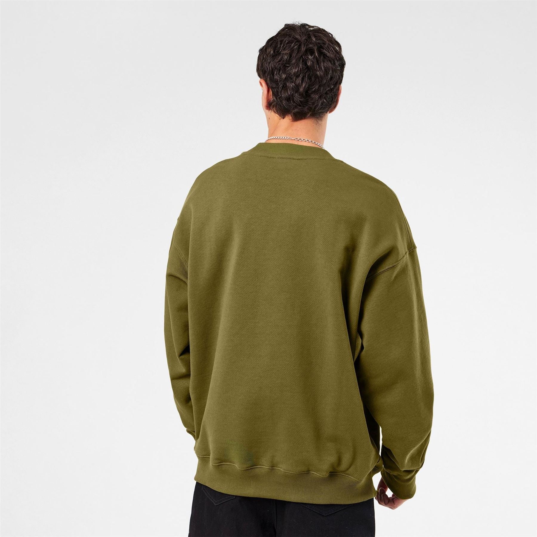 Off White Crew Neck Long Sleeve Regular Fit Sweater