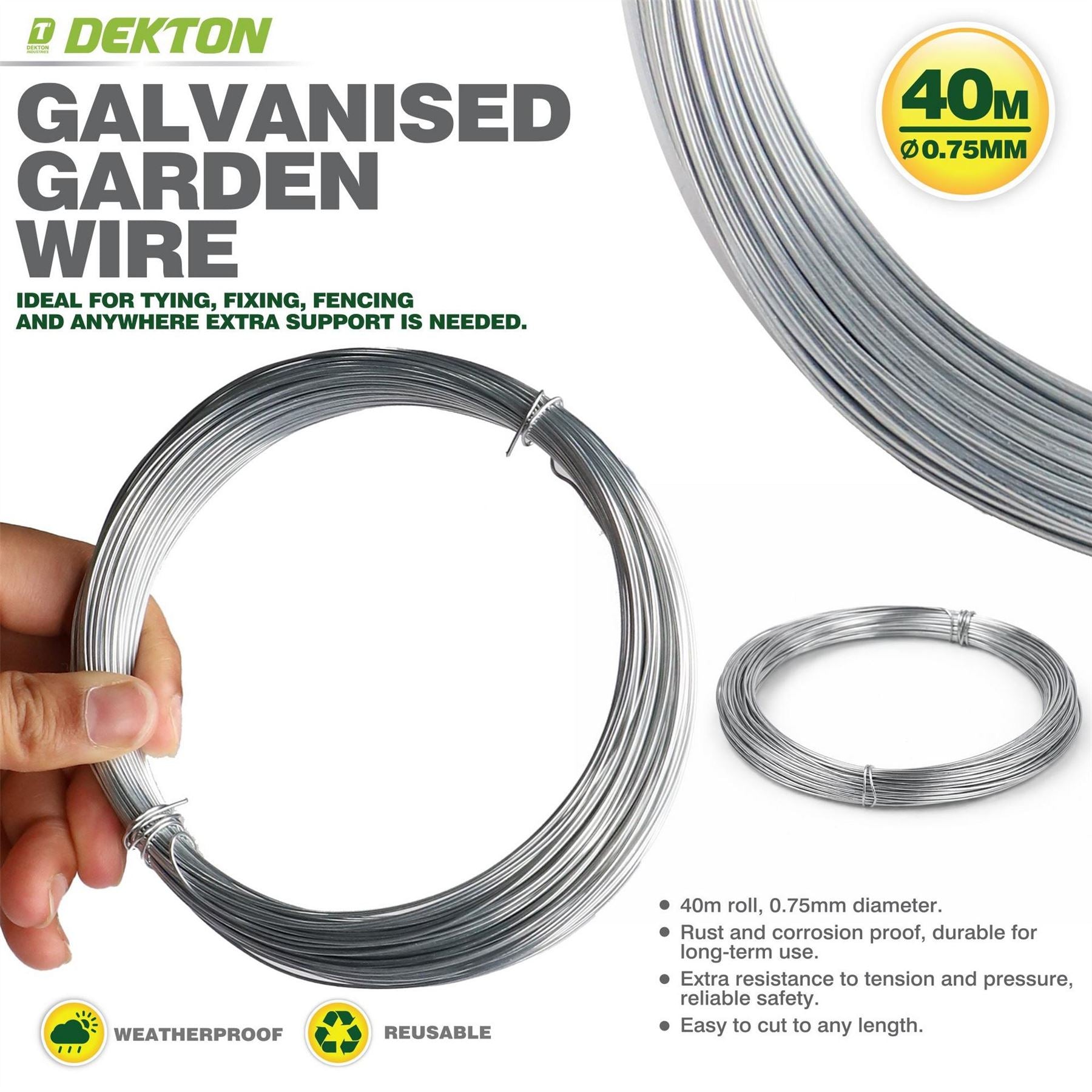 Dekton Galvanised Garden Wire