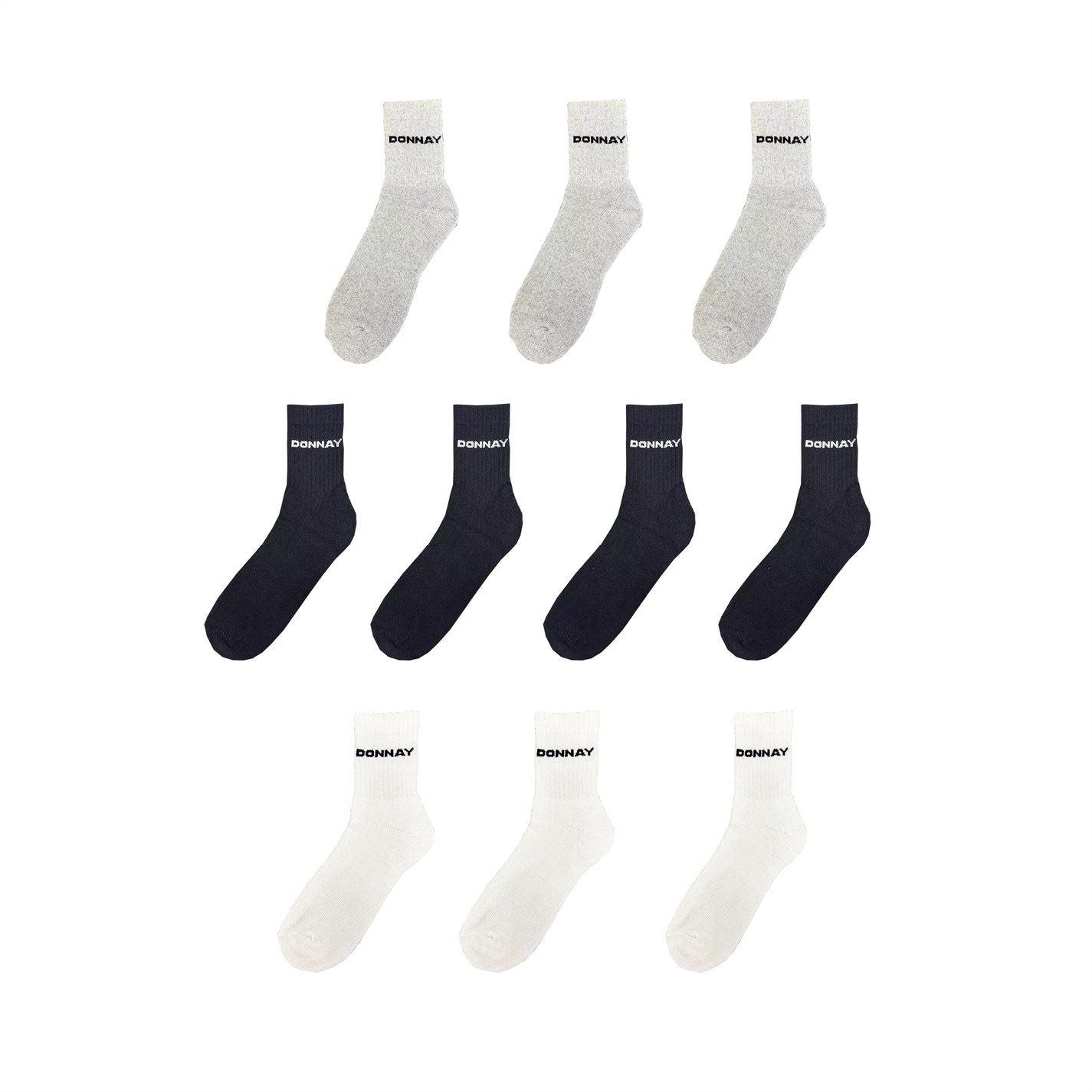 Donnay Mens 10 Pack Quarter Socks