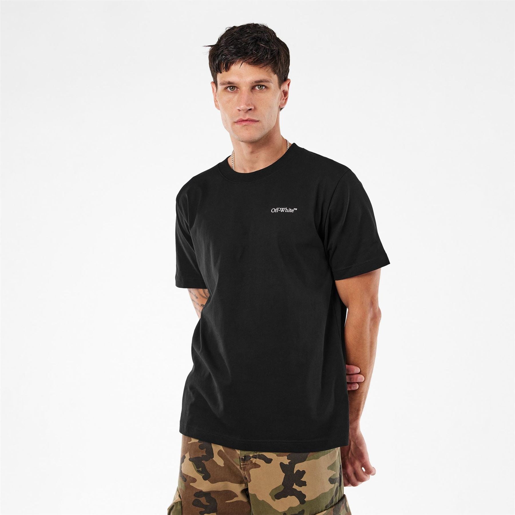 Off White Cloud Arrow Crew Neck Short Sleeve T-Shirt