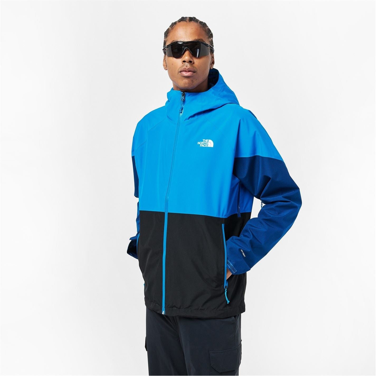 The North Face Hooded Neck Lightning Color Block Rain Jacket