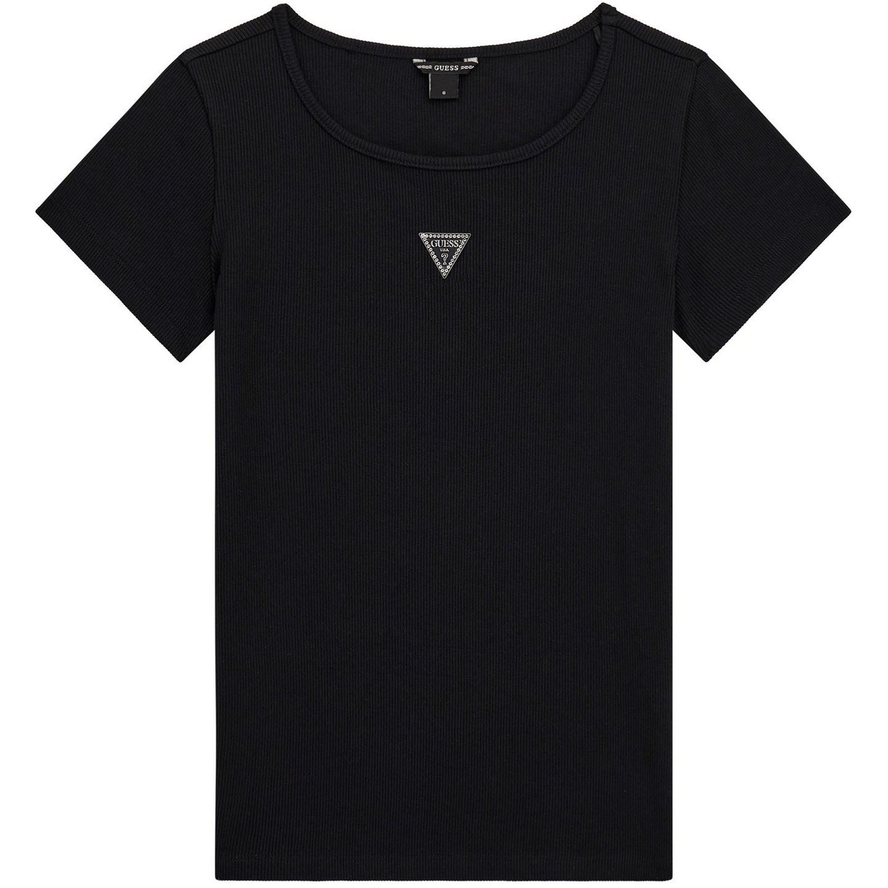 Guess Knitted Logo Slim Fit T-Shirt