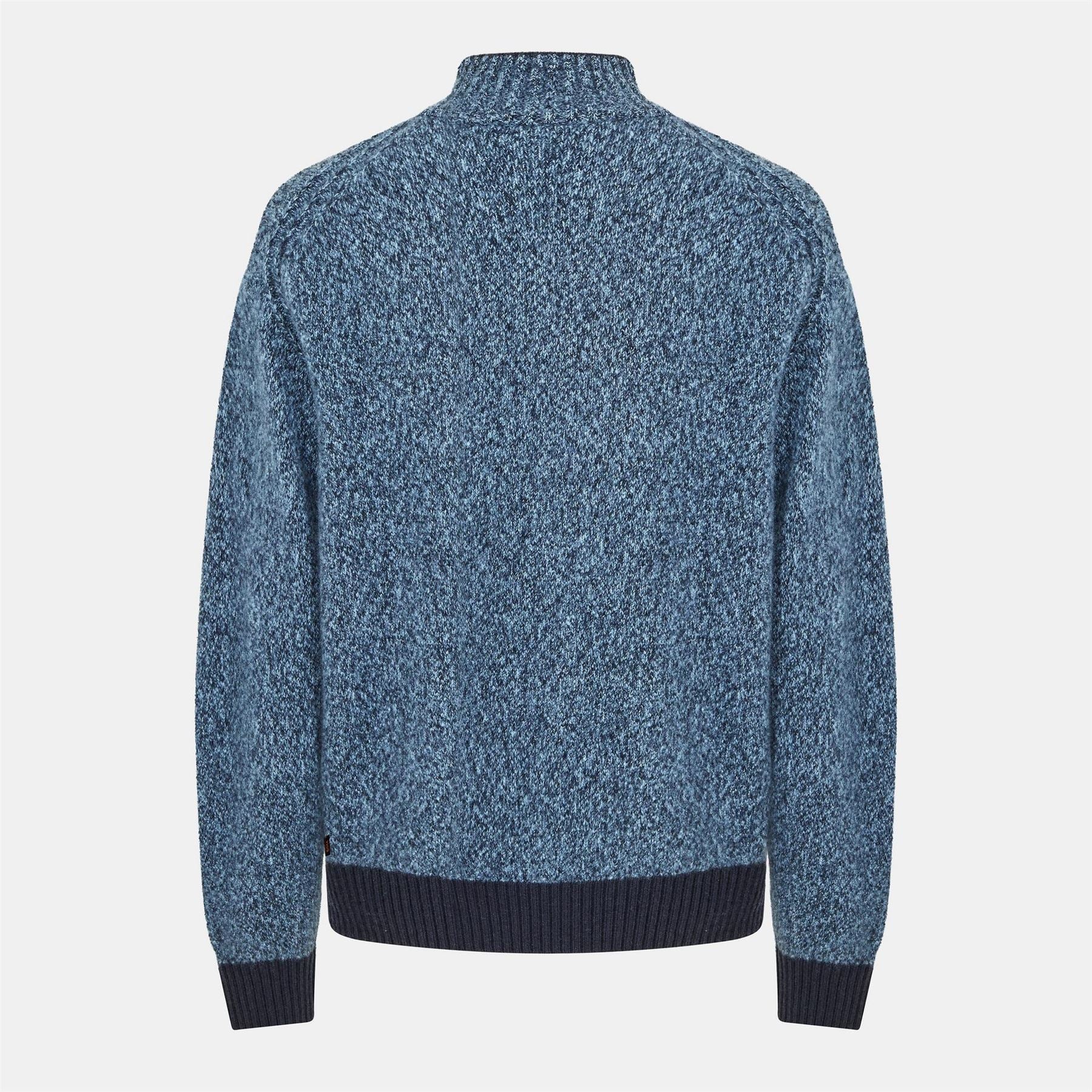 Boss Zip Neck Funnel Neck Long Sleeve Sweater