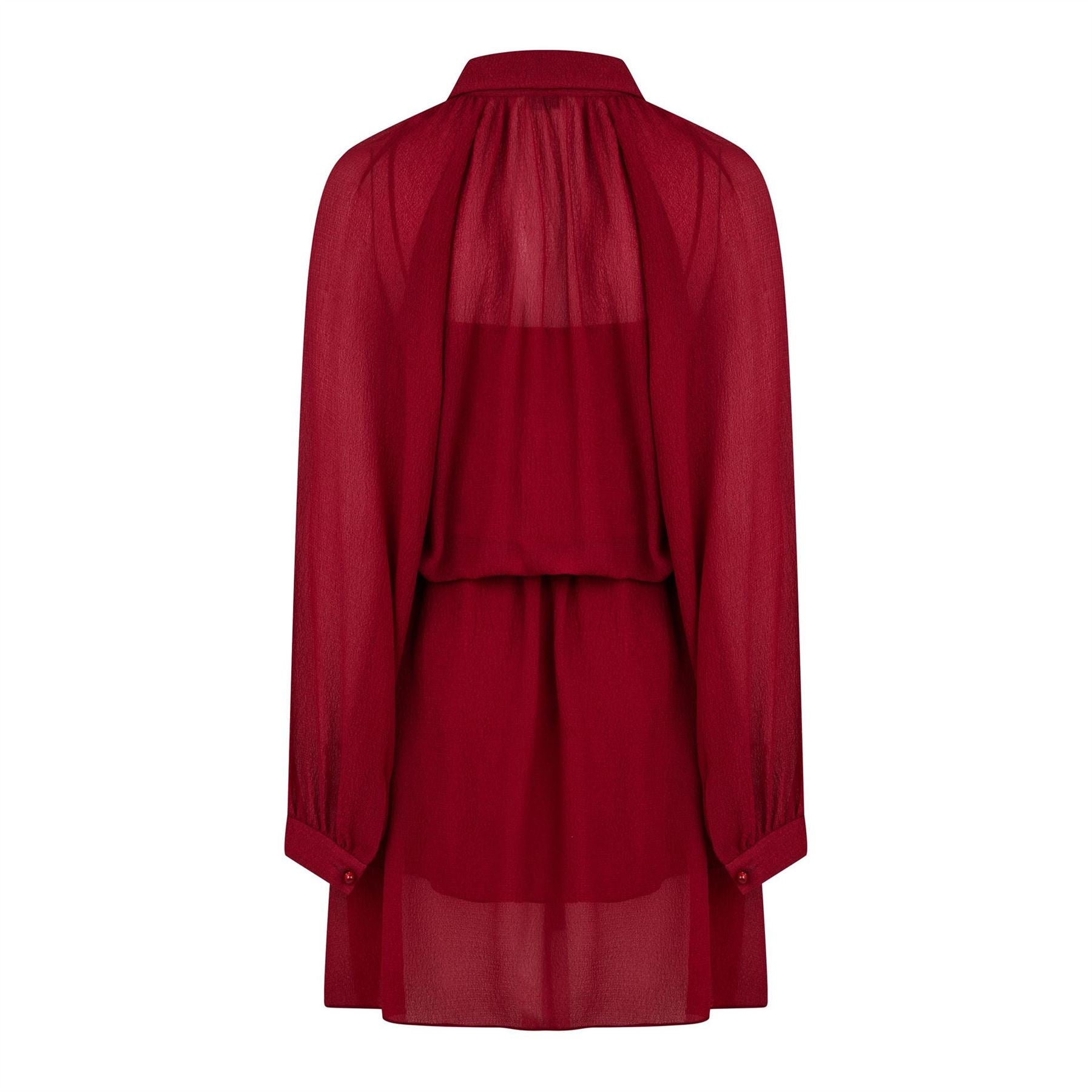 Emporio Armani Spotted Bengaline Collared Neck Tunic Dress