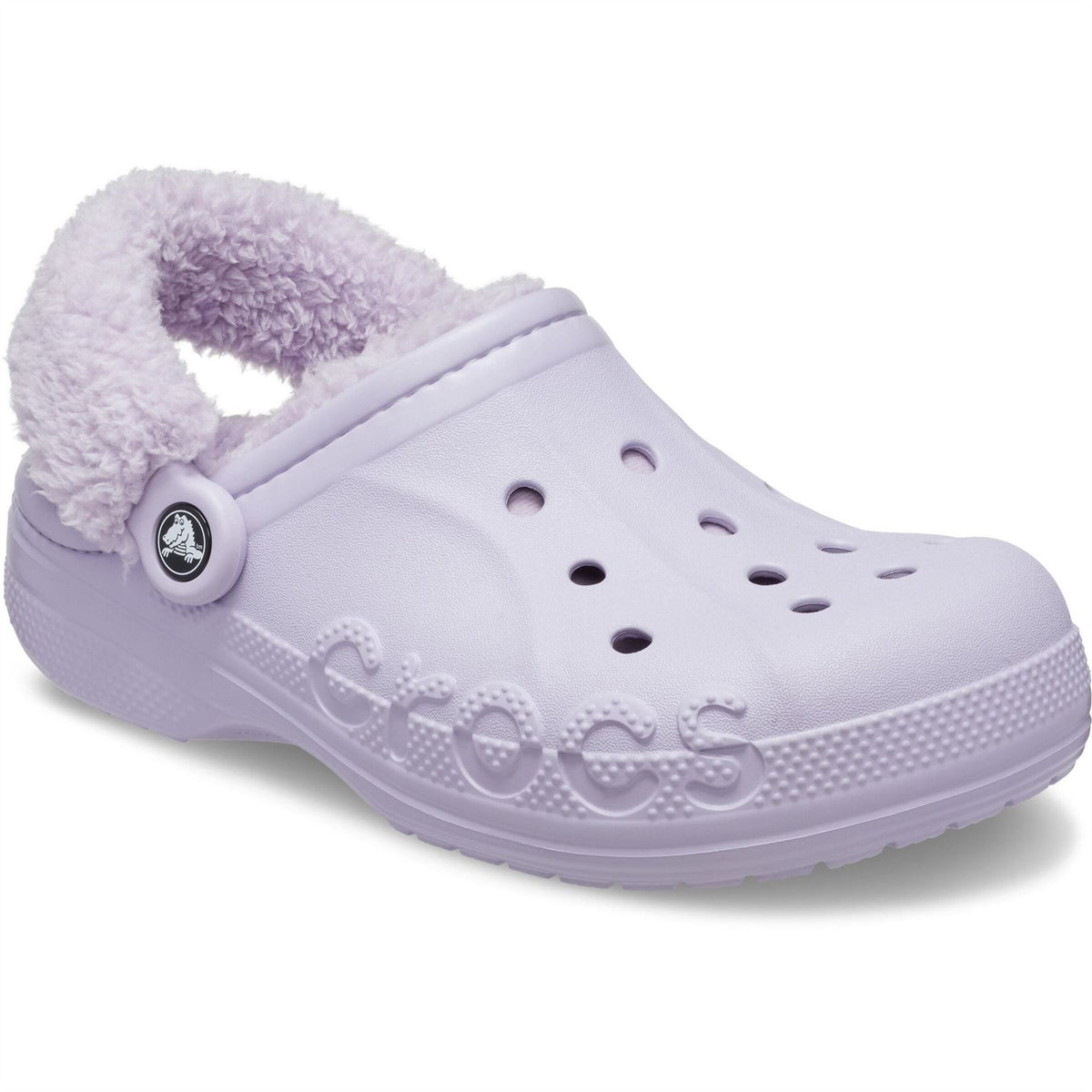 Crocs Baya Lined Fuzz Strap Mule Slippers