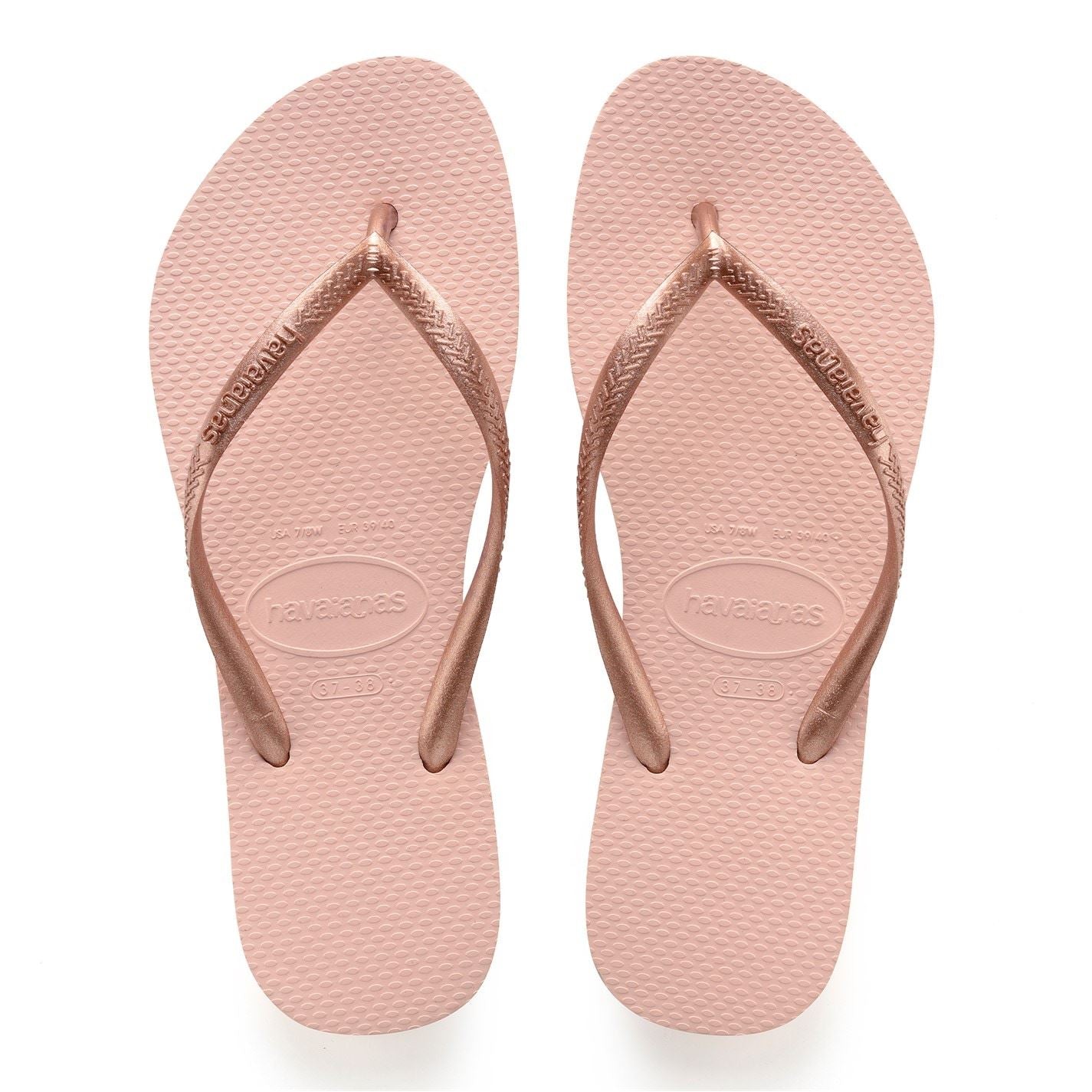 Havaianas Slim Textured Flat Heel Flip Flops