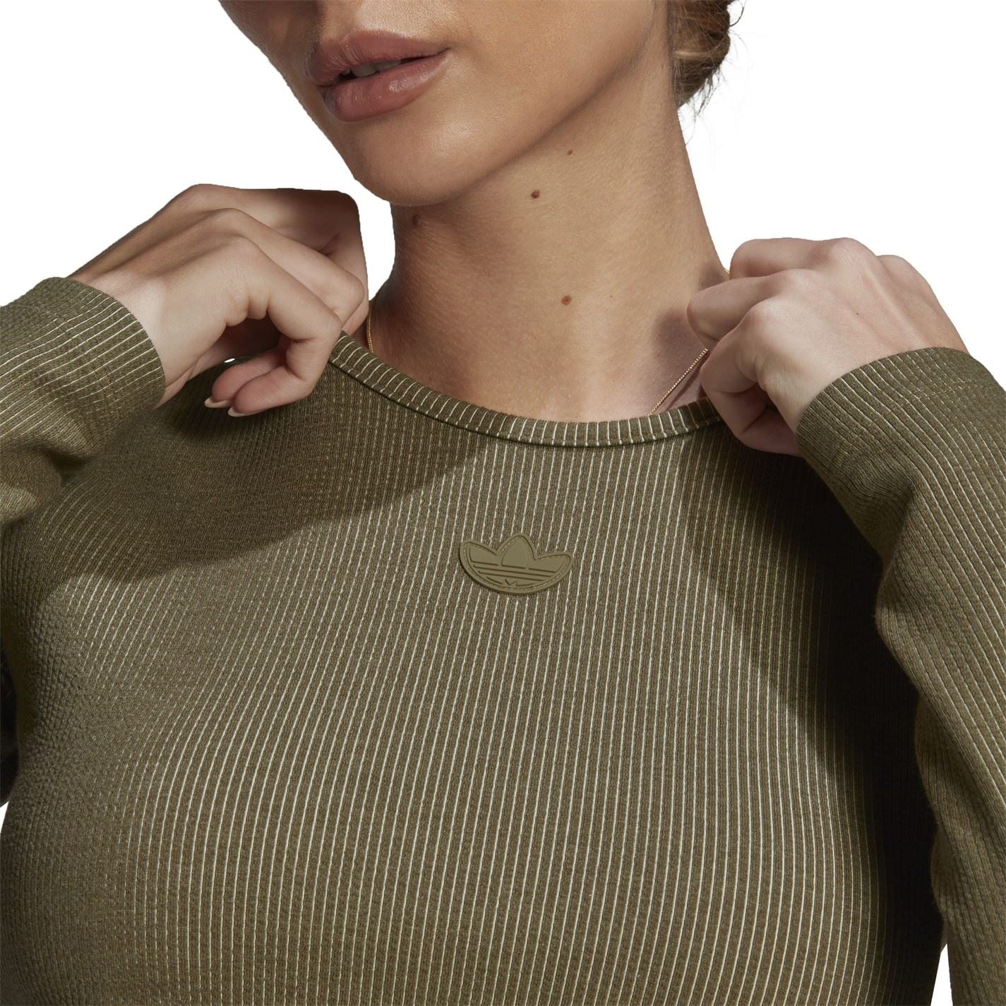 adidas Originals Cropped Long Sleeve Slim Fit Sweater