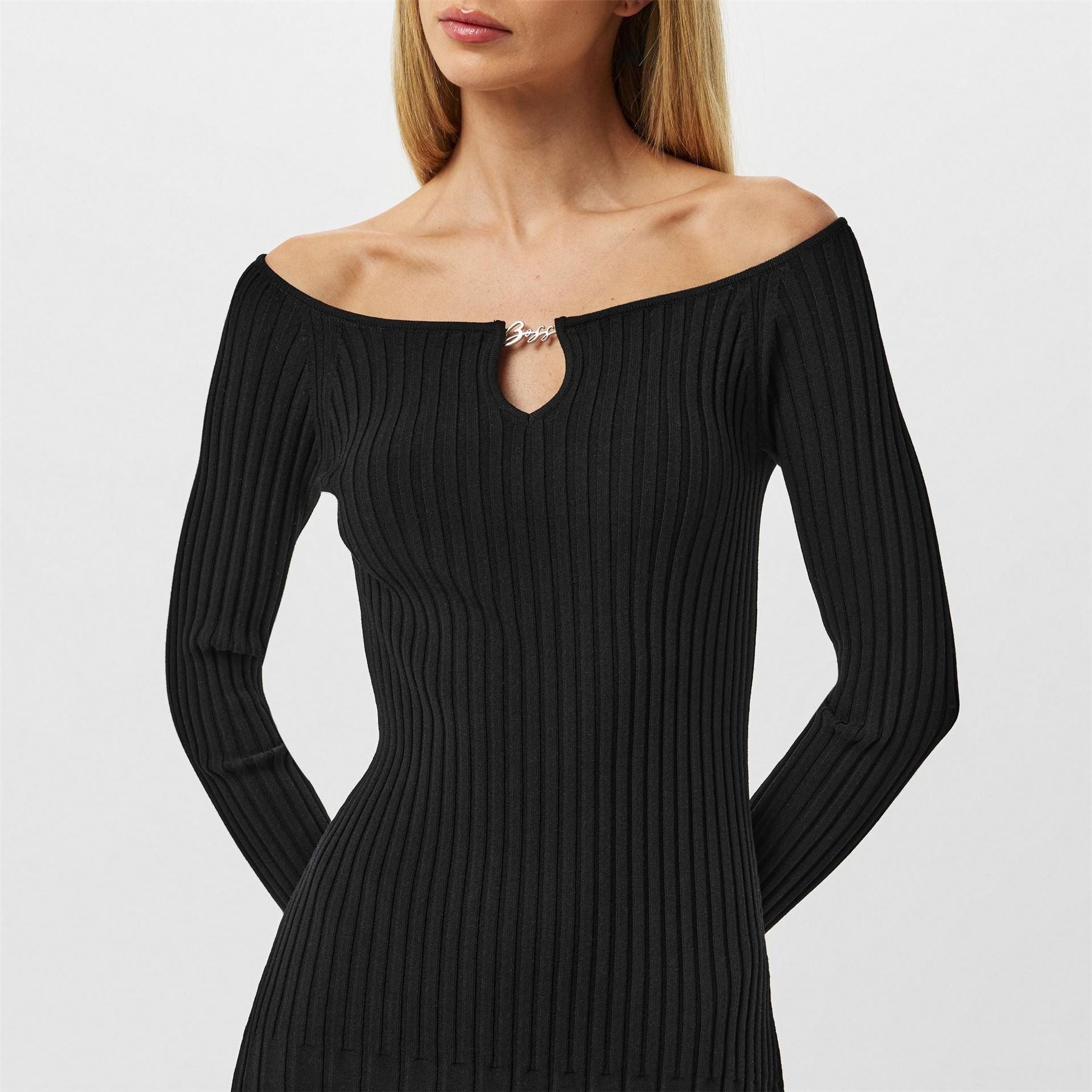 Boss C_flimt Knitted Dress, Flattering Ribbed Design