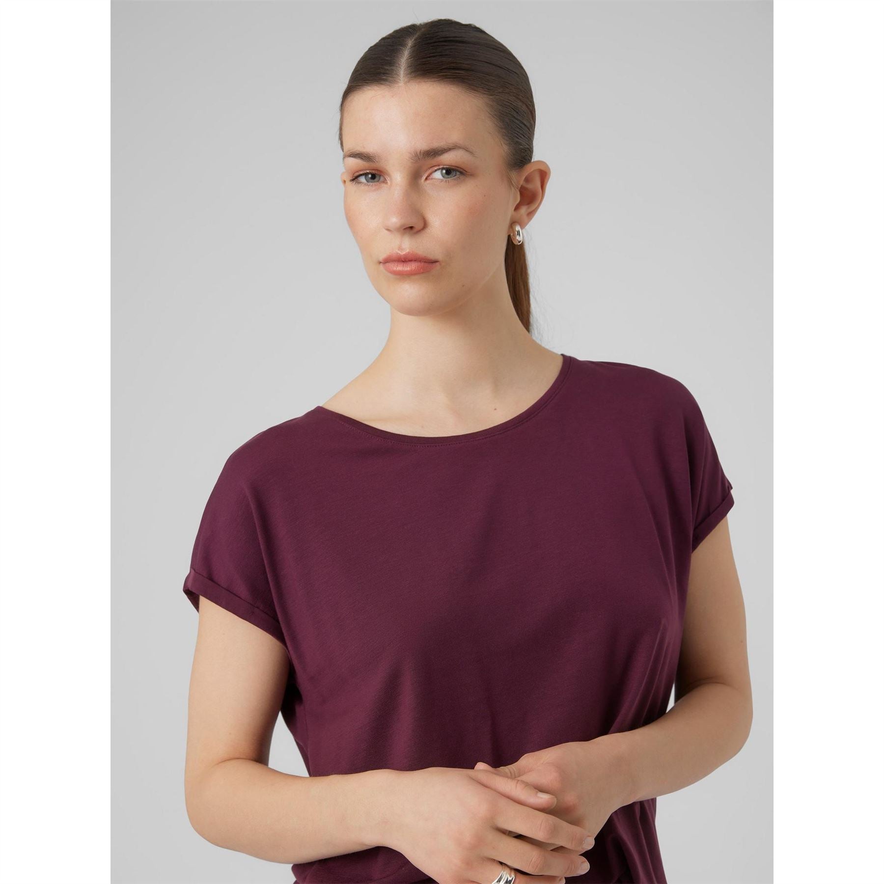 Vero Moda Womens Ava Plain Short Sleeve T-Shirt